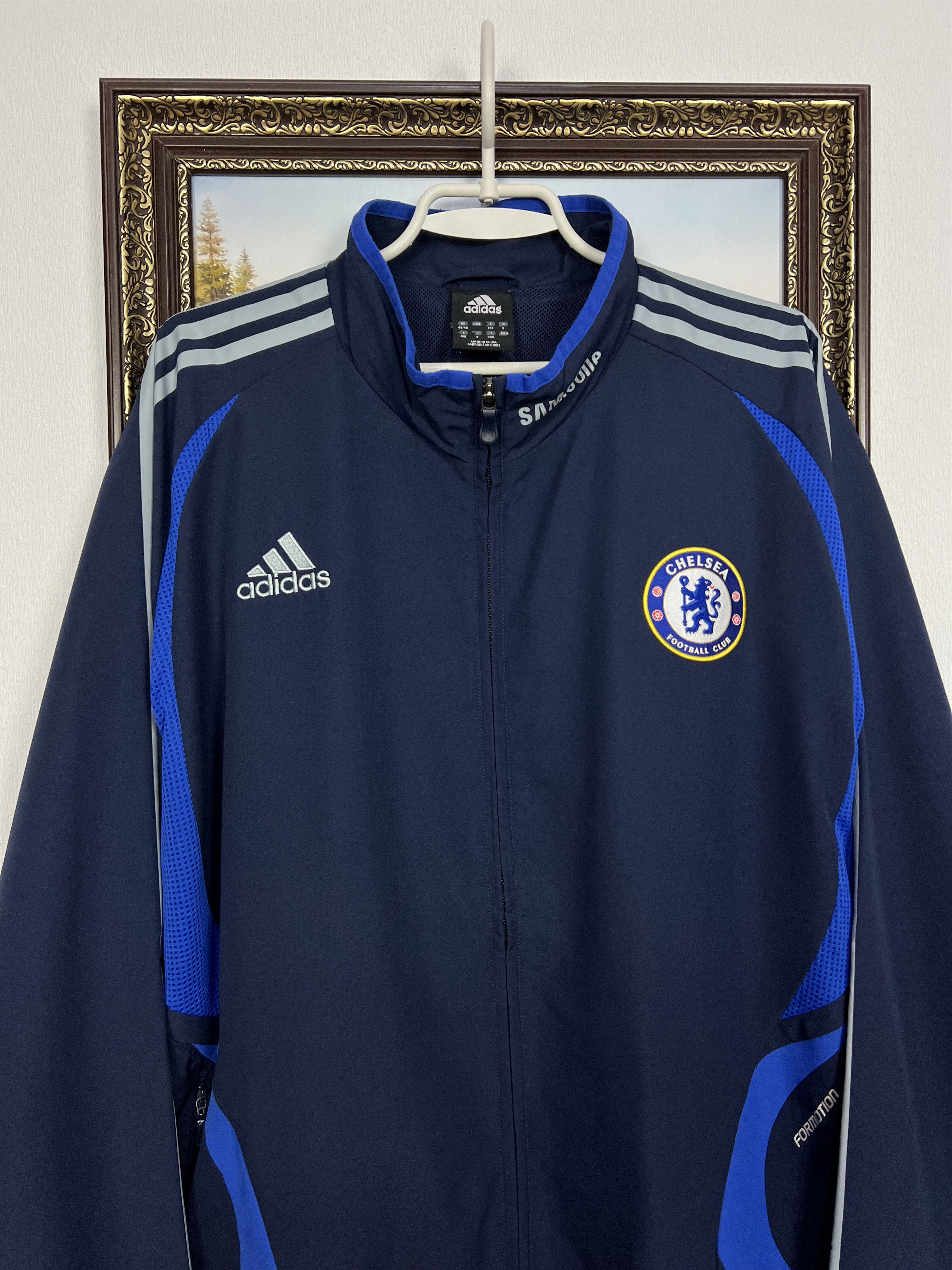 Adidas Vintage Chelsea Football Jacket Soccer Track Top Zip Rare Size US XXL / EU 58 / 5 - 2 Thumbnail