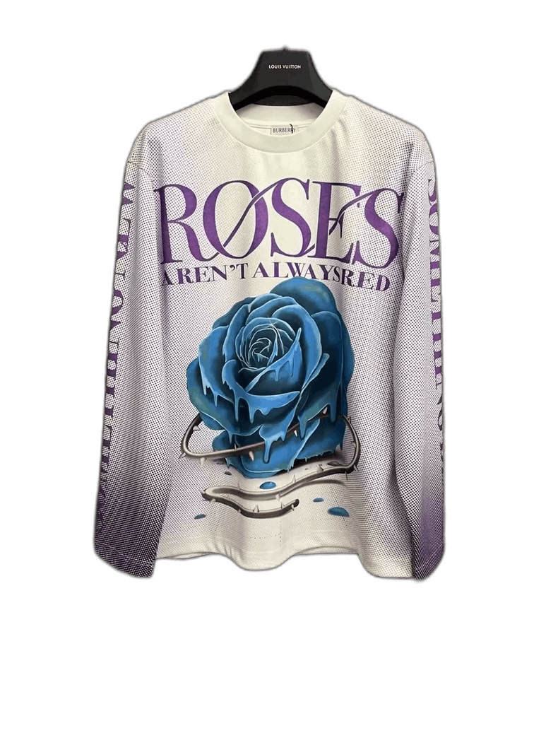 Burberry Burberry Long Sleeve Rose Graphic Shirt Size S / US 4 / IT 40 - 1 Thumbnail