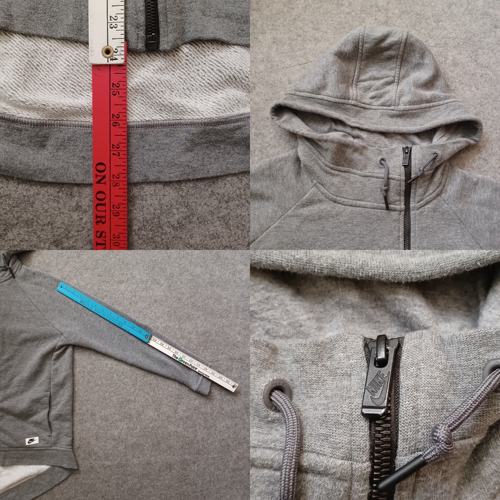 Nike Nike Hoodie Sweatshirt Womens M Gray Full Zip Pockets Logo Tech Cape Casual Activewear Winter Spring Fall Womens Size M / US 6-8 / IT 42-44 - 8 Thumbnail