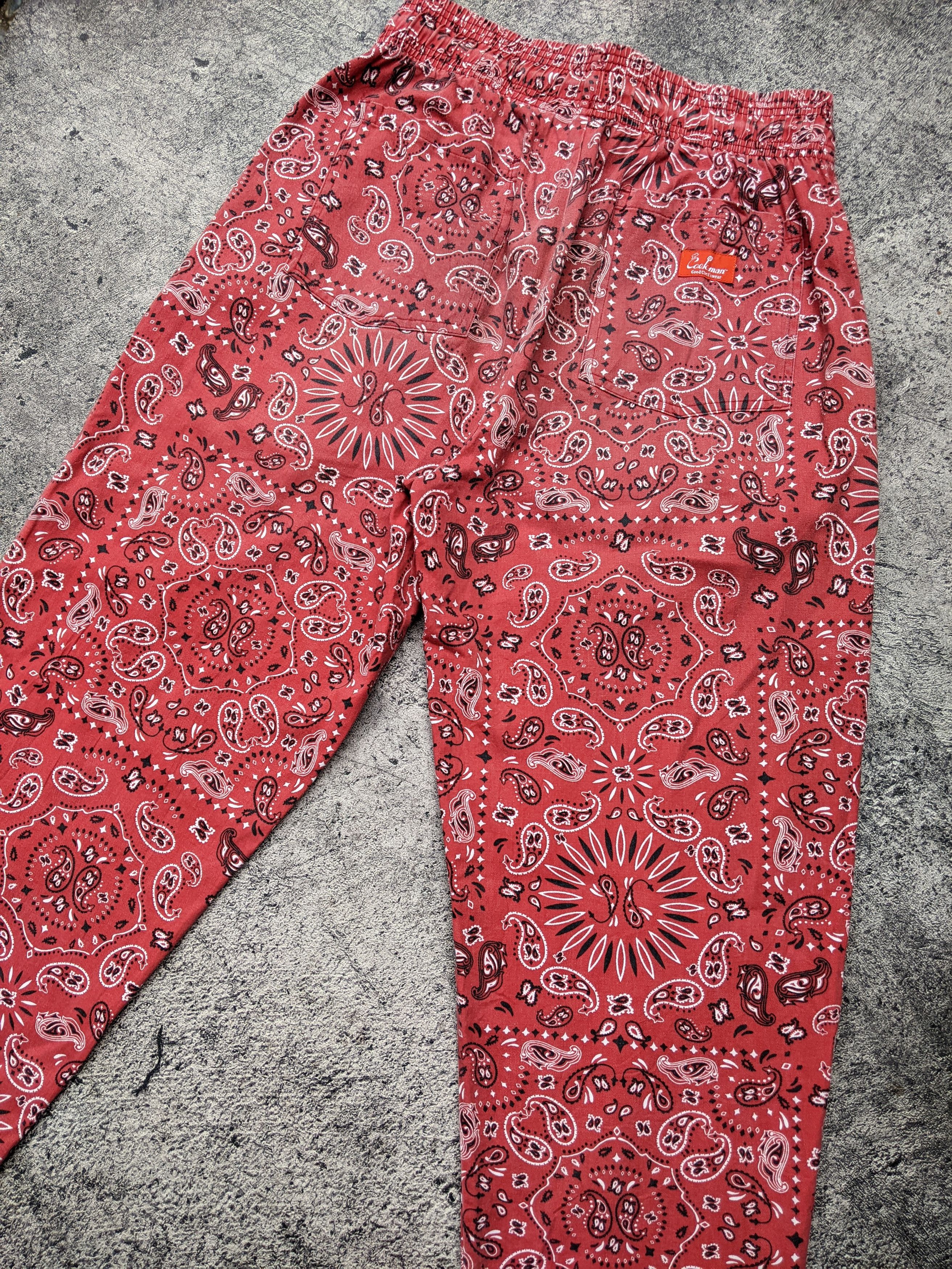 Cook Jeans Bandana Paisley Cook man Chef Pants Relaxed Size US 30 / EU 46 - 4 Thumbnail