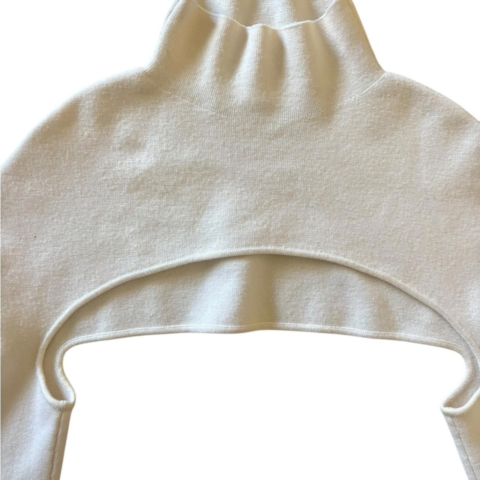 Dion Lee Dion Lee Ivory Merino Wool Ribbed Knit Bolero Shrug Size XS / US 0-2 / IT 36-38 - 2 Thumbnail
