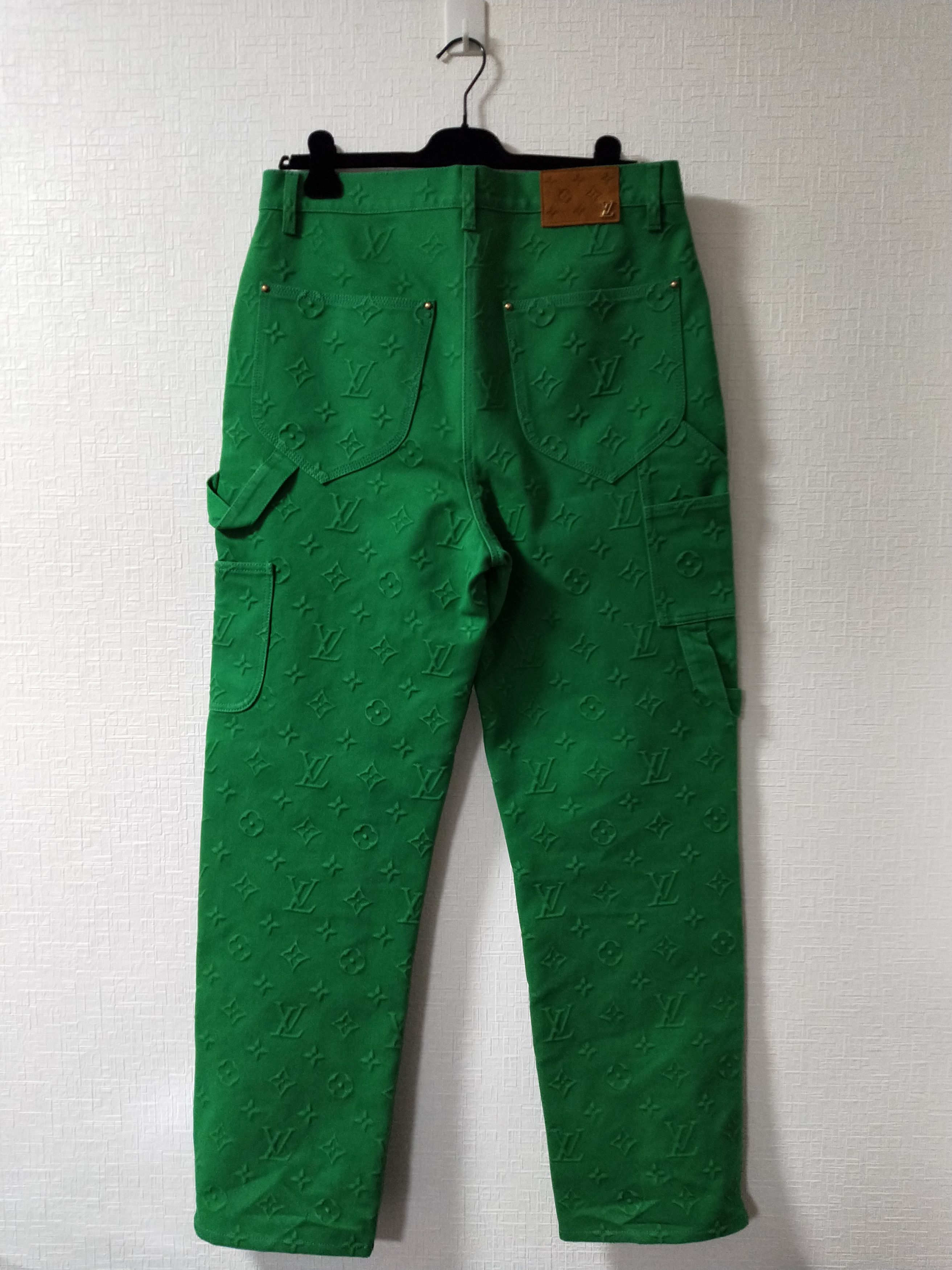 Louis Vuitton Monogram Detail Carpenter Denim Pants Size US 33 - 2 Thumbnail