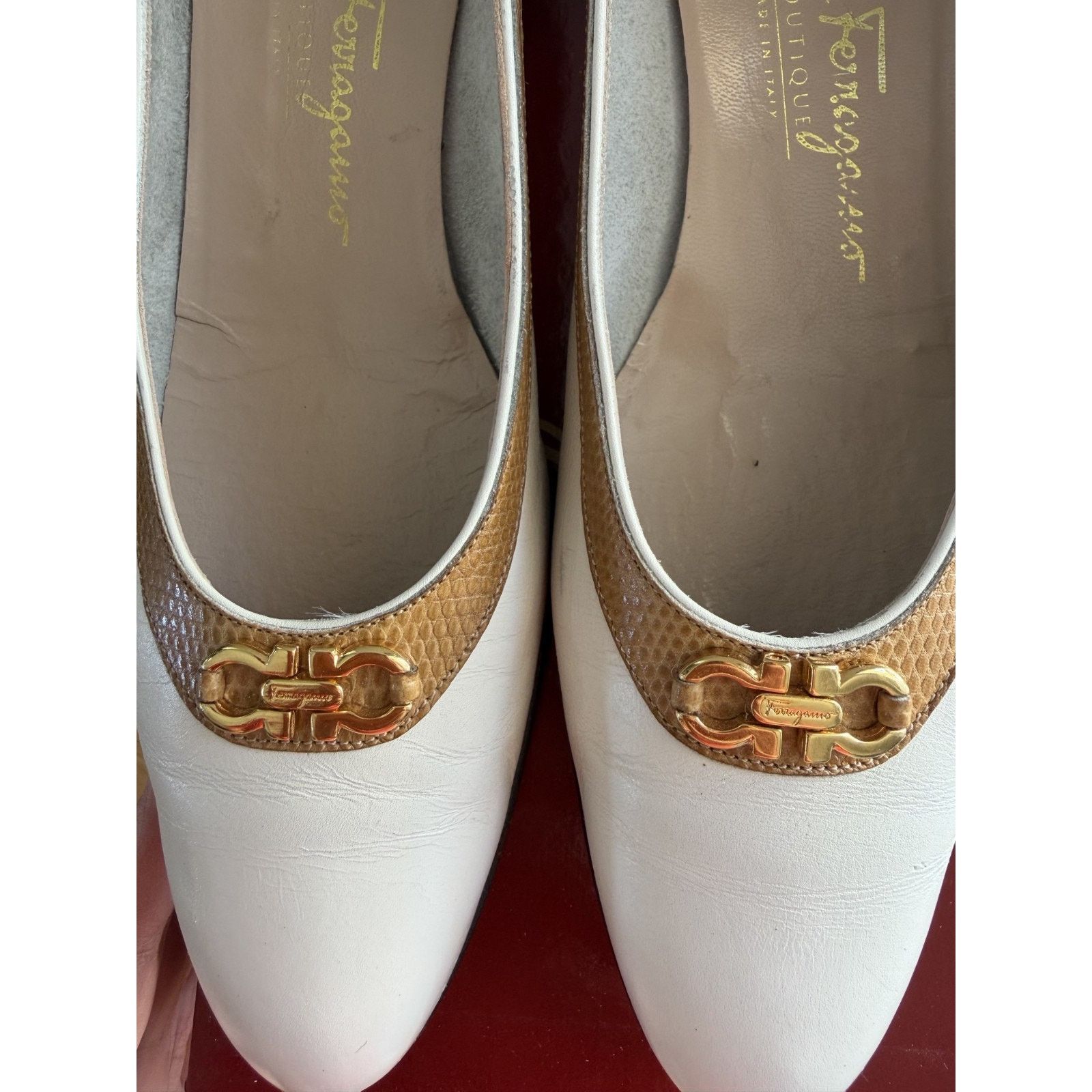 Salvatore Ferragamo Womens Vintage Salvatore Ferragamo Acerba White 7.5 AA Size US 7.5 / IT 37.5 - 9 Thumbnail