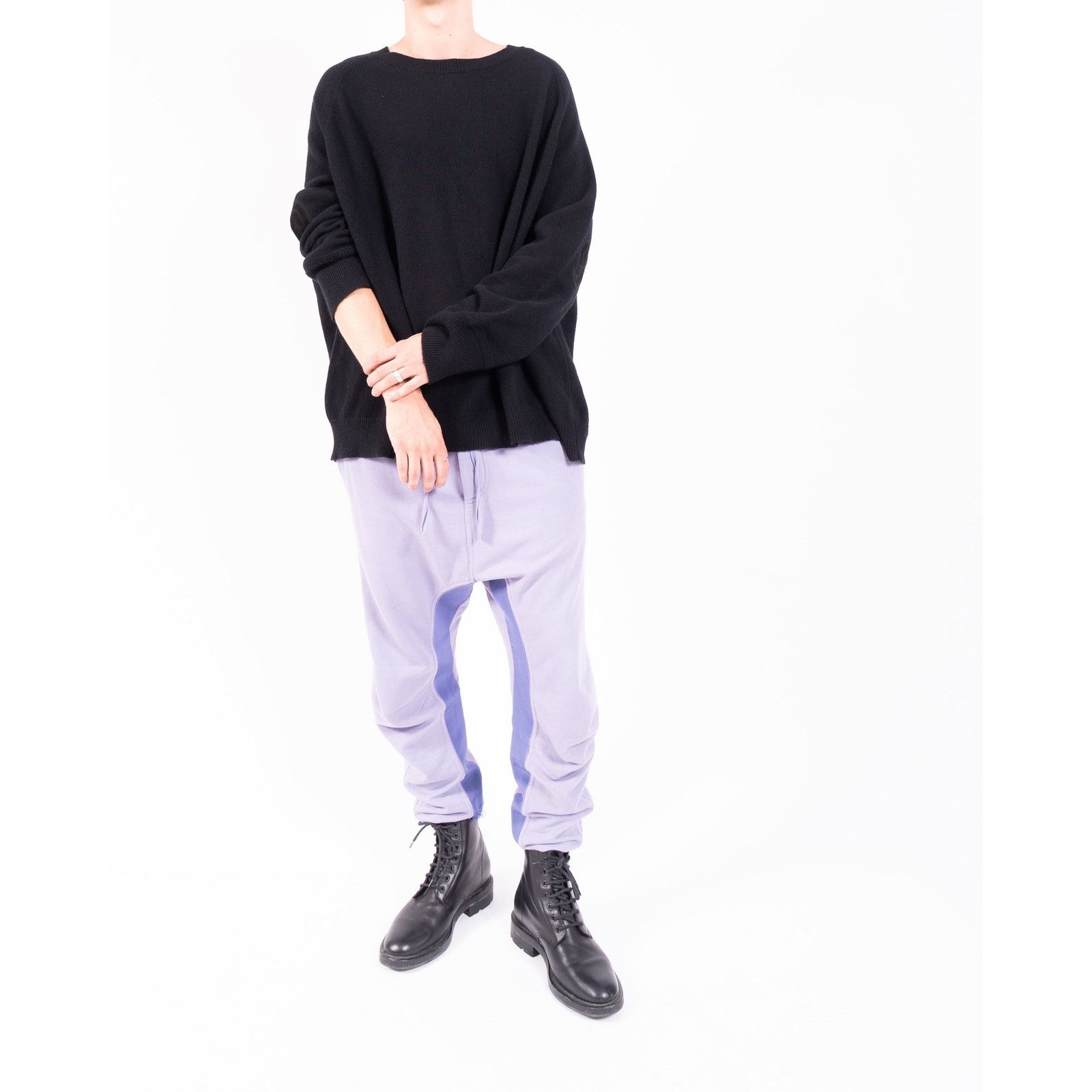 Haider Ackermann FW17 Oversized Knit in Black & White Wool Size US XS / EU 42 / 0 - 3 Thumbnail