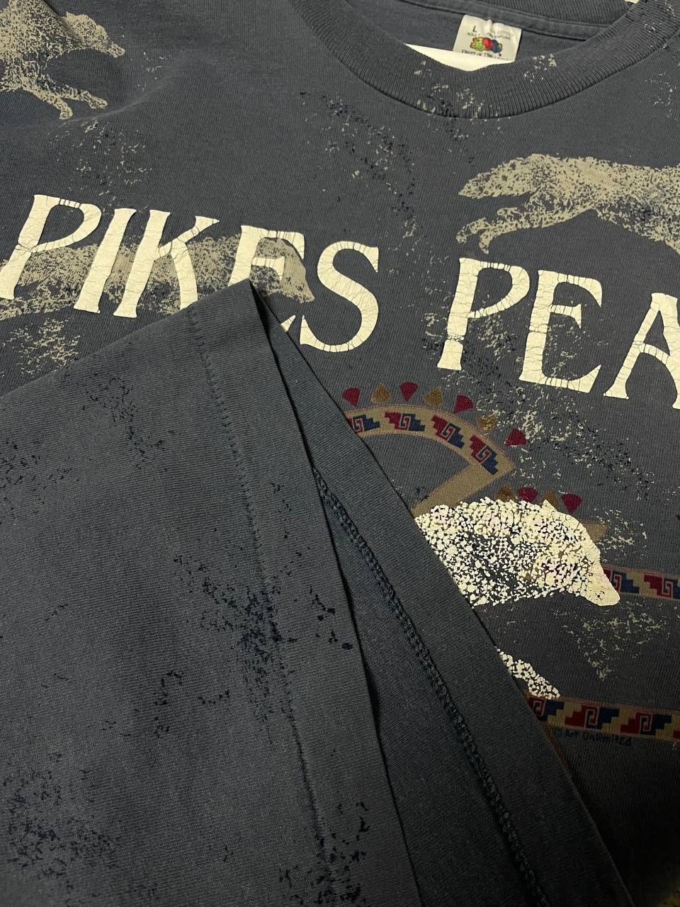 Fruit Of The Loom VINTAGE Pike Peaks Graphic T-shirt Size US XL / EU 56 / 4 - 5 Thumbnail