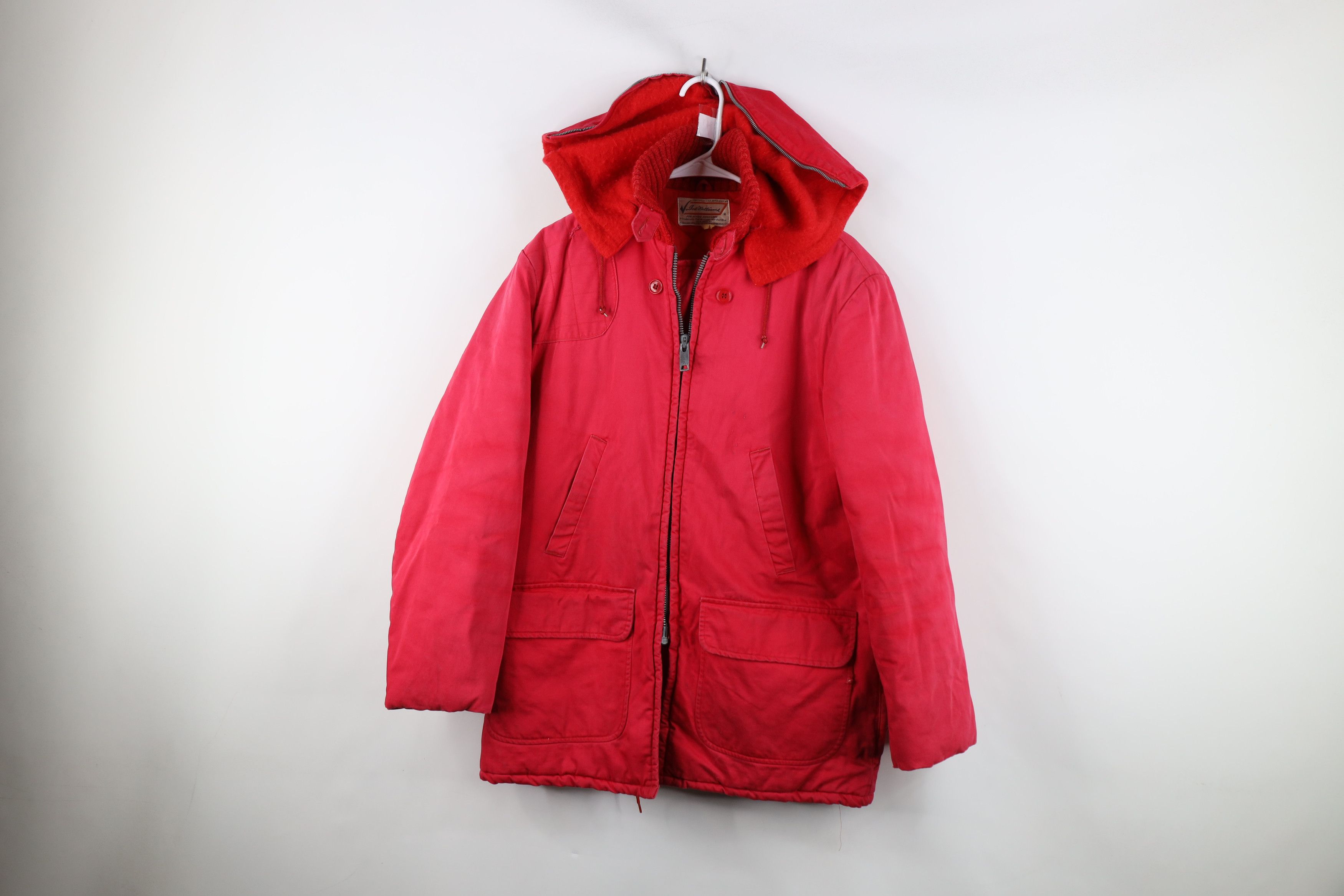 Vintage Vintage 60s Streetwear Hunting Birding Jacket Red USA Size US L / EU 52-54 / 3 - 1 Thumbnail