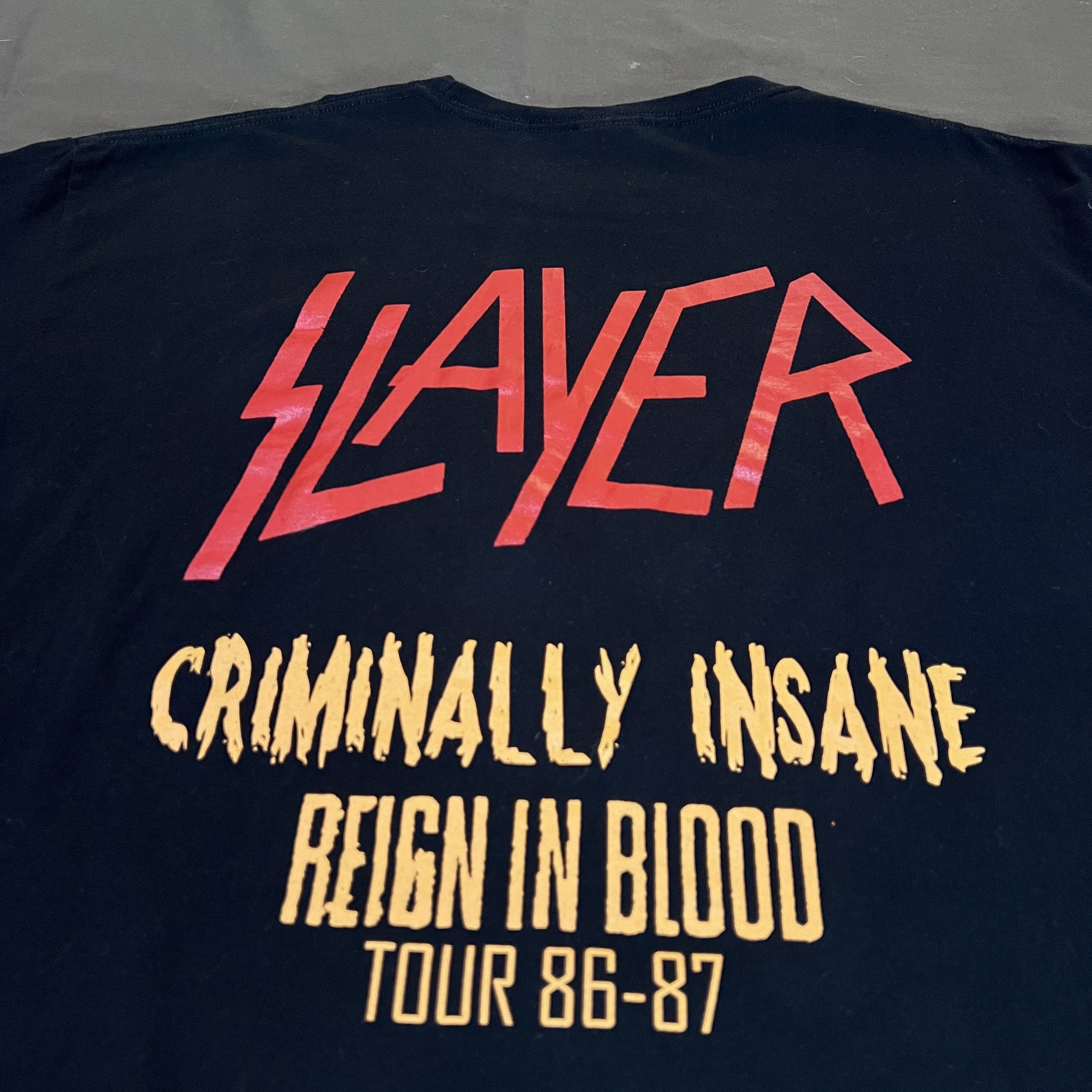 Band Tees × Slayer Slayer Promo Tour Tee 2XL Thrash metal Size US XXL / EU 58 / 5 - 5 Thumbnail