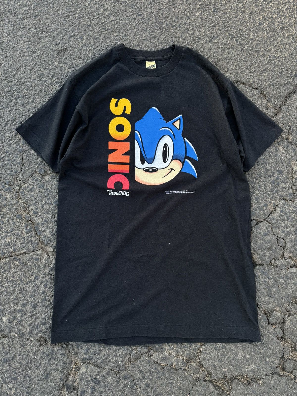 Nintendo 1991 Vintage Sonic The Hedgehog Sega Tees XL Single Stitch Size US XL / EU 56 / 4 - 2 Thumbnail