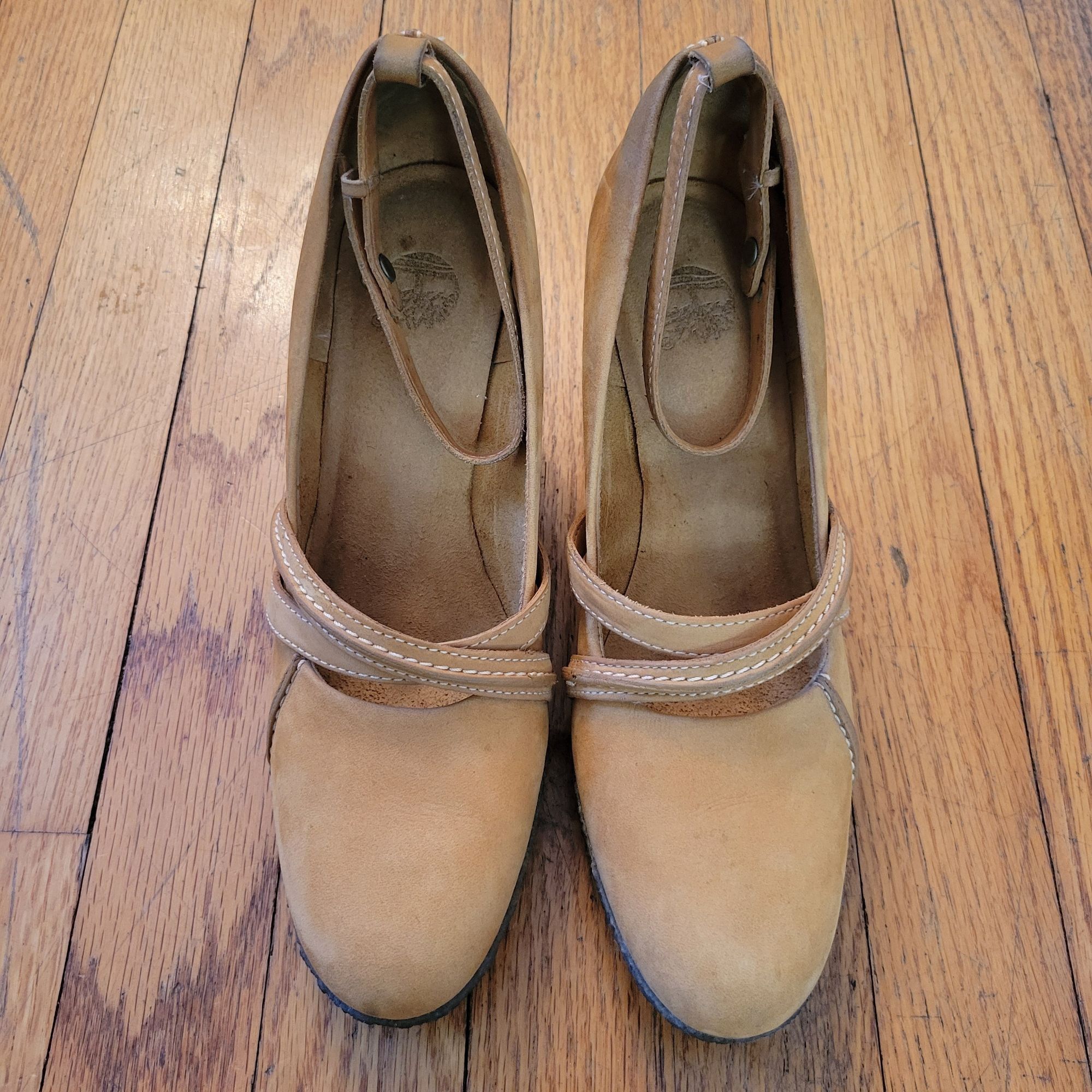 Timberland Timberland Leather Mary Jane Shoes 7.5M Beige Wedge Size US 7.5 / IT 37.5 - 2 Thumbnail