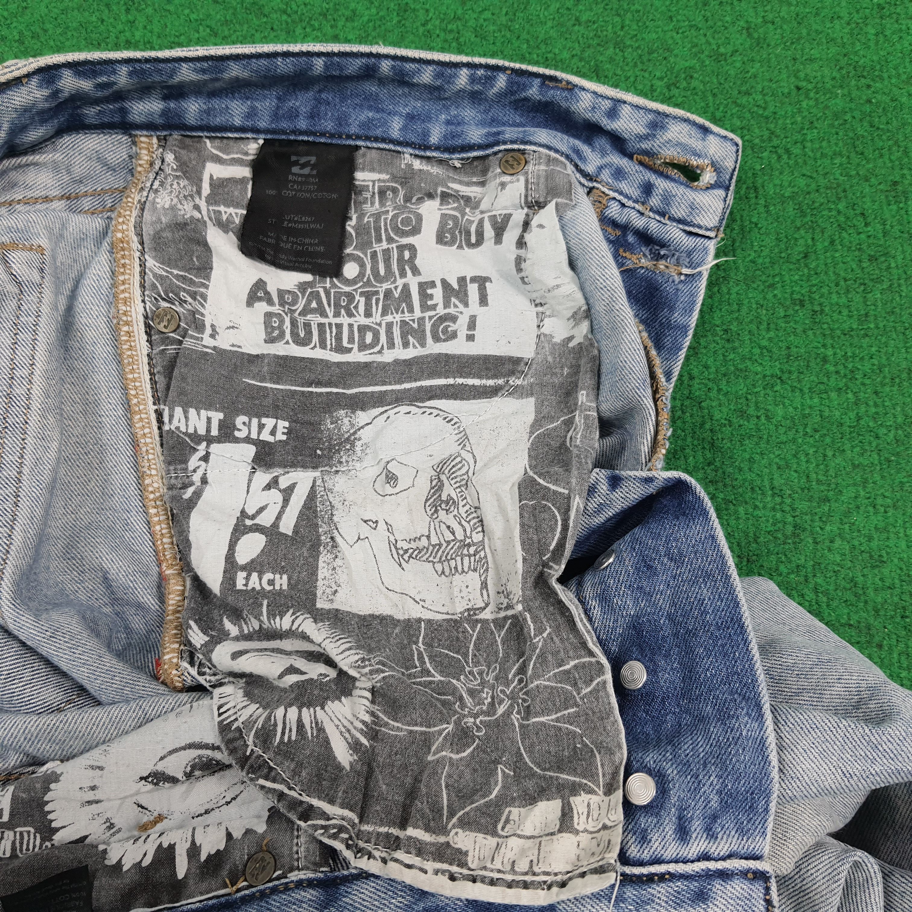 Billabong Vintage Andy Warhol x Billabong Selvedge Rugged Jeans C280N9 Size US 35 - 10 Thumbnail