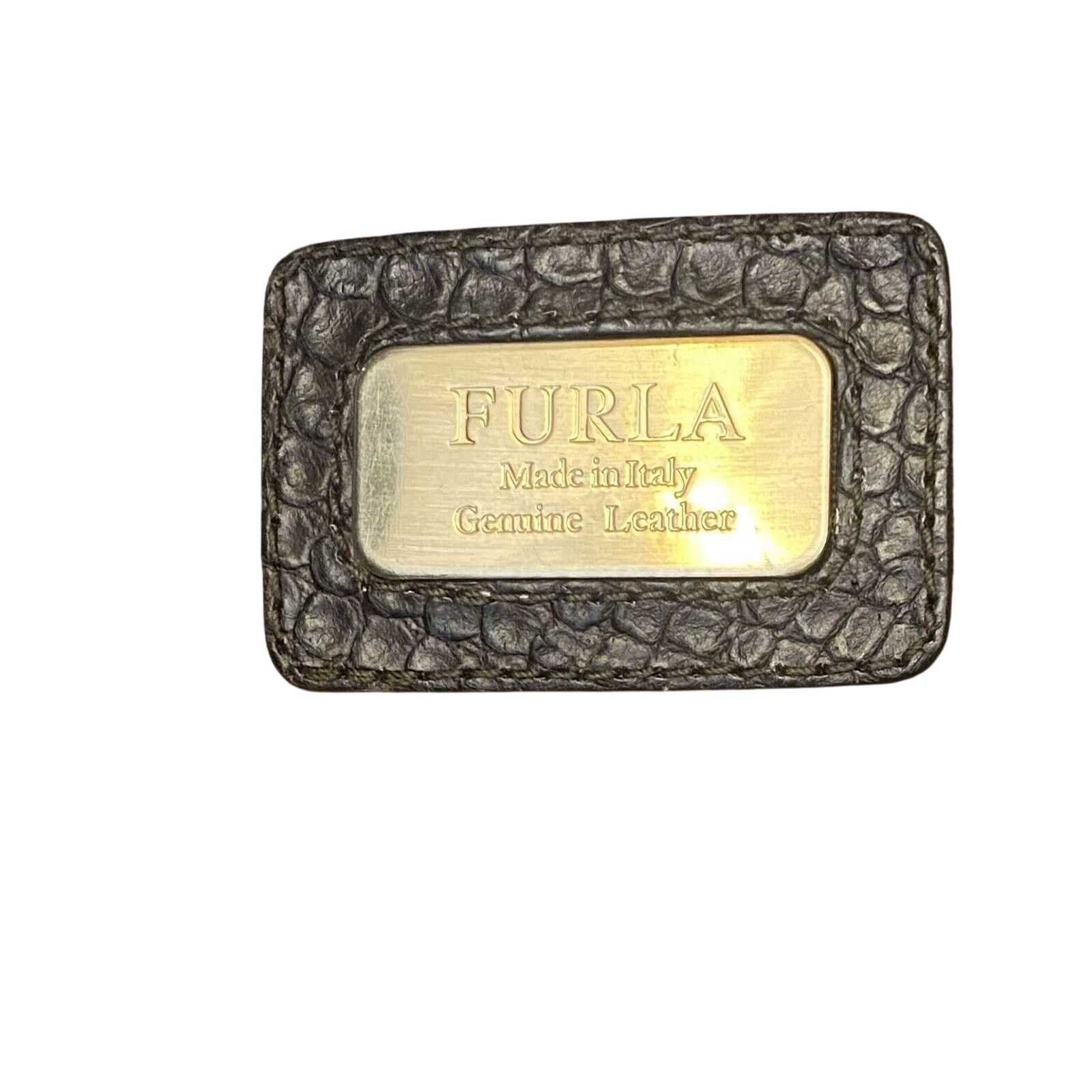 Furla Furla Brown Soft Croc Leather Shoulder Italian Bag Size ONE SIZE - 2 Thumbnail