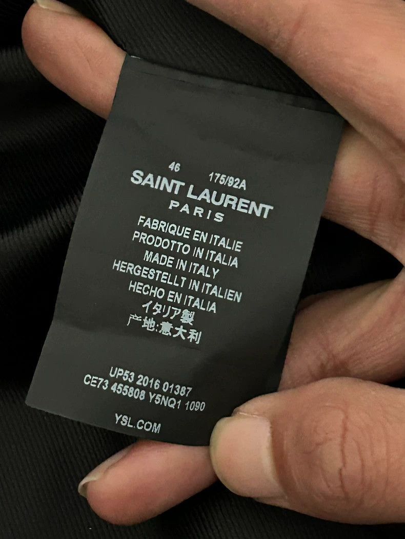 Saint Laurent Paris Saint Laurent Paris 16fw black and white baseball jacket-25 Size US S / EU 44-46 / 1 - 3 Thumbnail