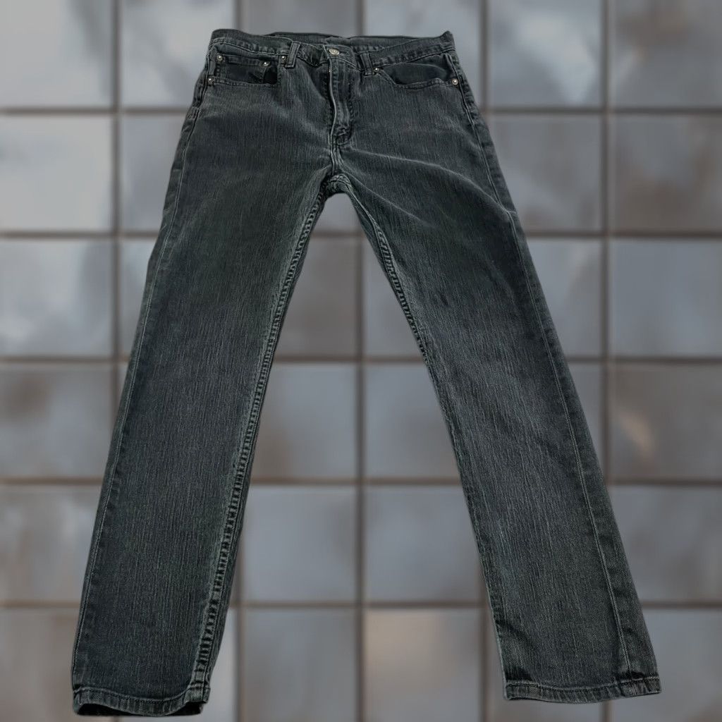 Levi's Levi's Jeans Slim Tapered 32 30 Dark Wash Grey Stretch Rinse Mens Denim 5-Pocket Zip Year 21st Century? Size US 32 / EU 48 - 1 Thumbnail