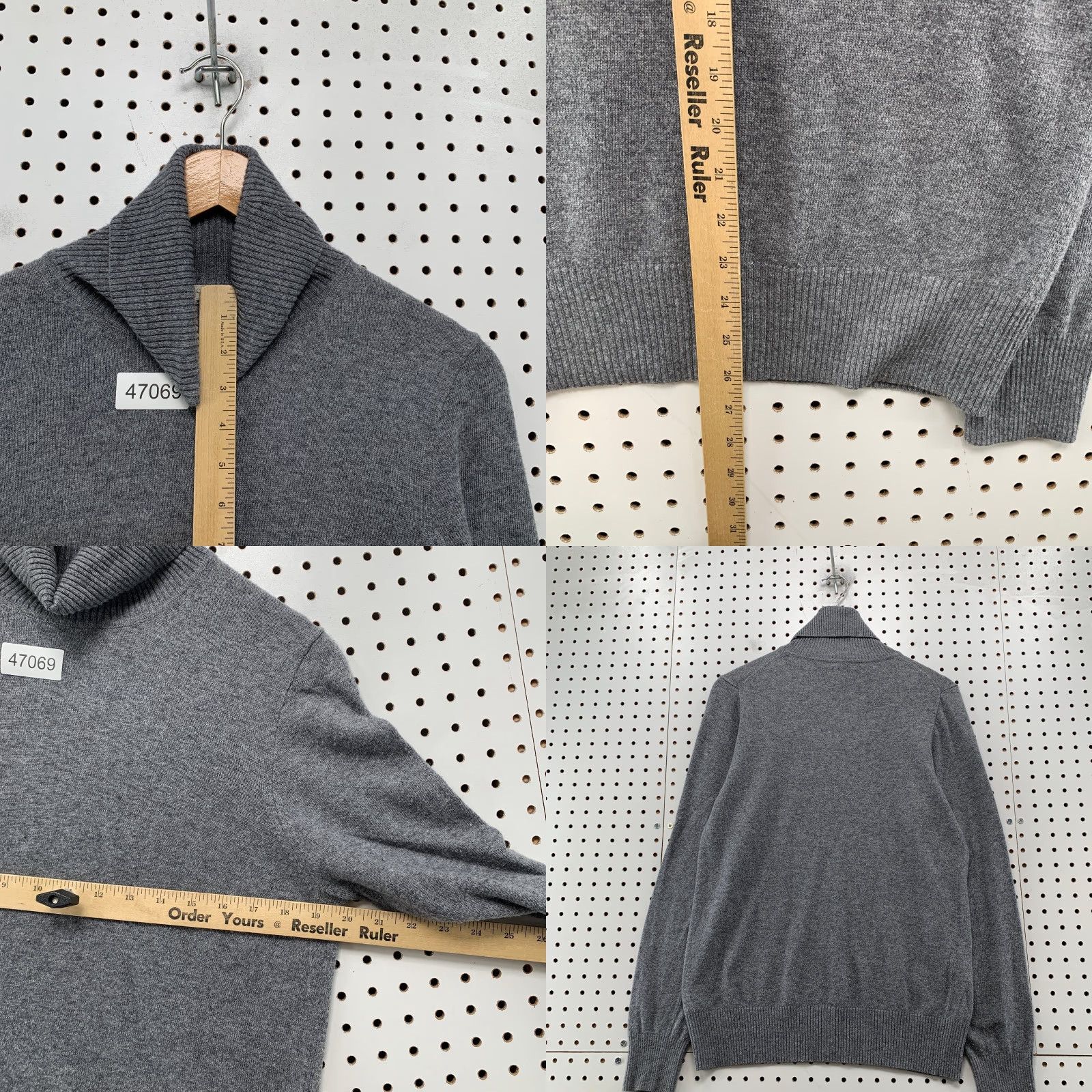J.Crew J.Crew Merino Wool Sweater Mens Medium Turtleneck Gray Lightweight Work Size US M / EU 48-50 / 2 - 8 Thumbnail