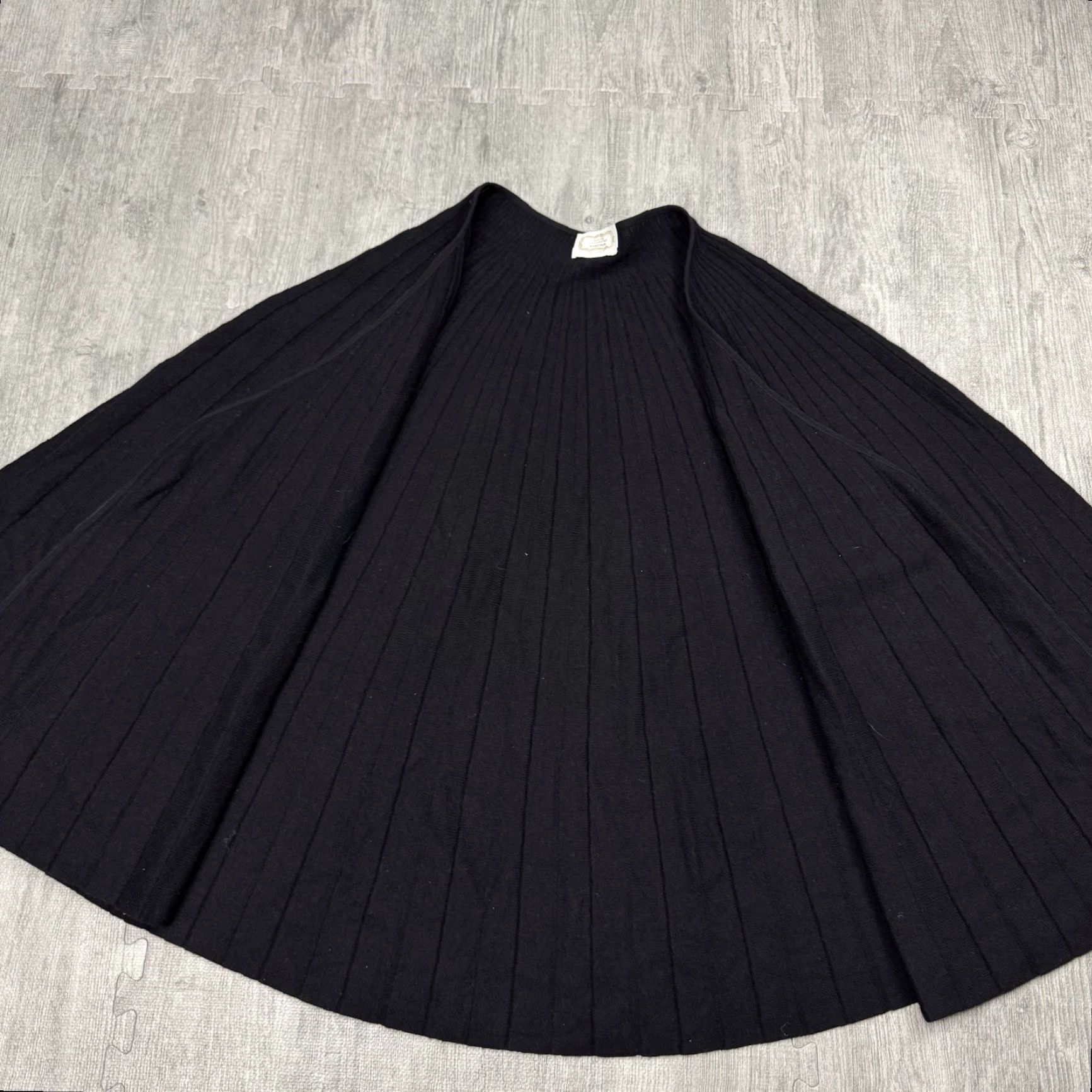 Agnona AGNONA Black Cashmere Cape Cardigan Open Front One Size Luxury Womens Size ONE SIZE - 3 Thumbnail