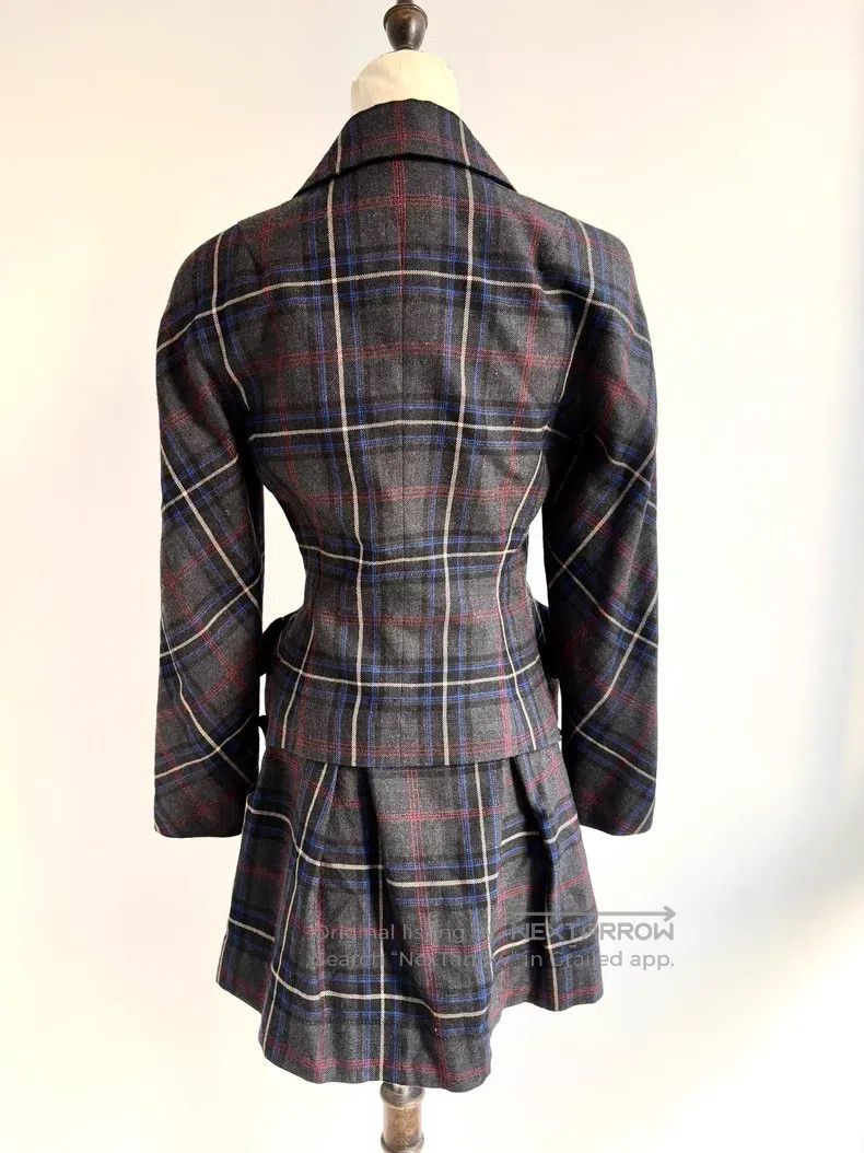Vivienne Westwood Vivienne Westwood Vintage Grey-Blue Plaid Collar Suit Set Size M / US 6-8 / IT 42-44 - 3 Thumbnail