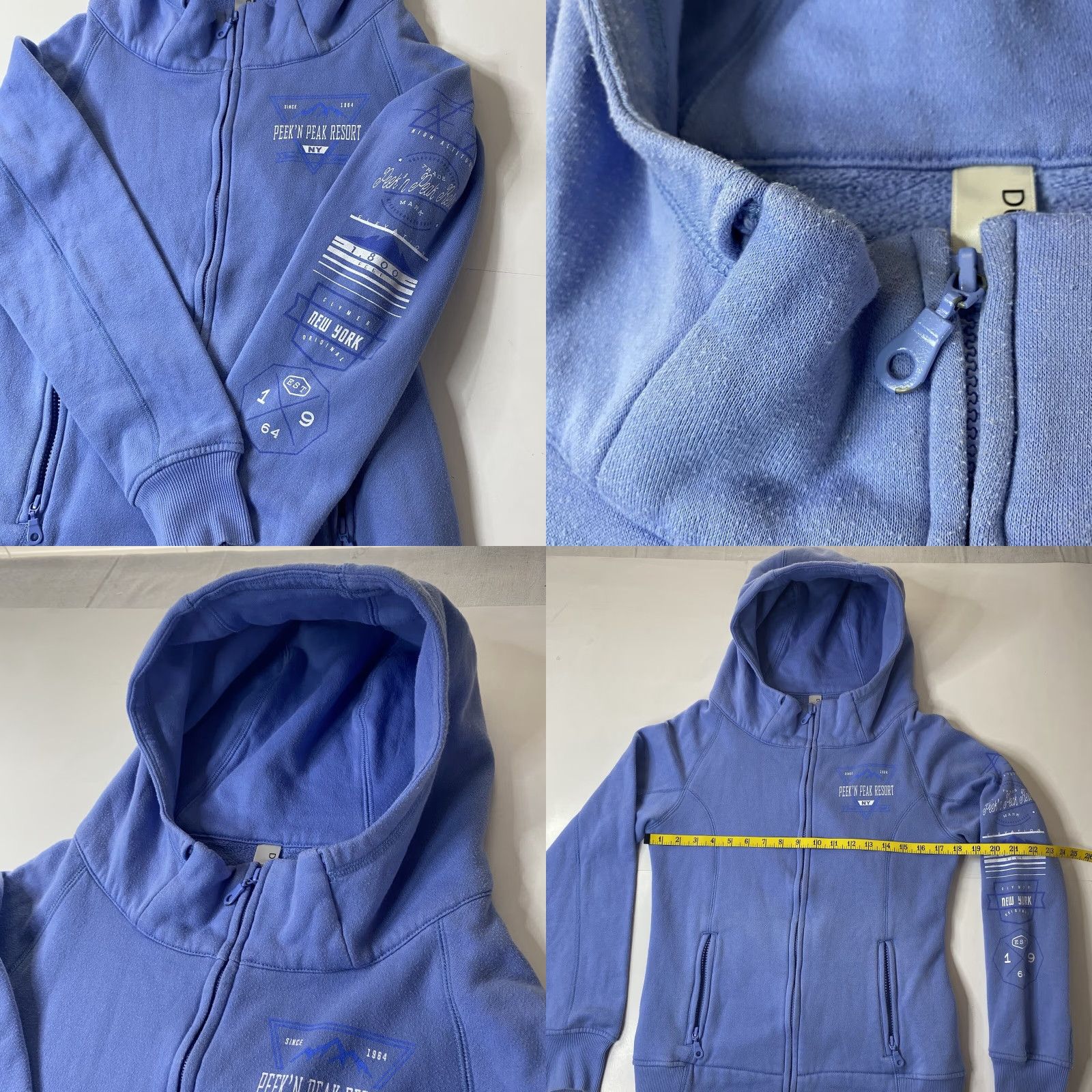 CO VINTAGE Duck Hoodie Women’s Full Zip Hooded Sweatshirt Peek N Peak Ski Resort Medium M Purple Unisex Adults Fleece/Activewear 90s Mens Womens Size M / US 6-8 / IT 42-44 - 9 Thumbnail