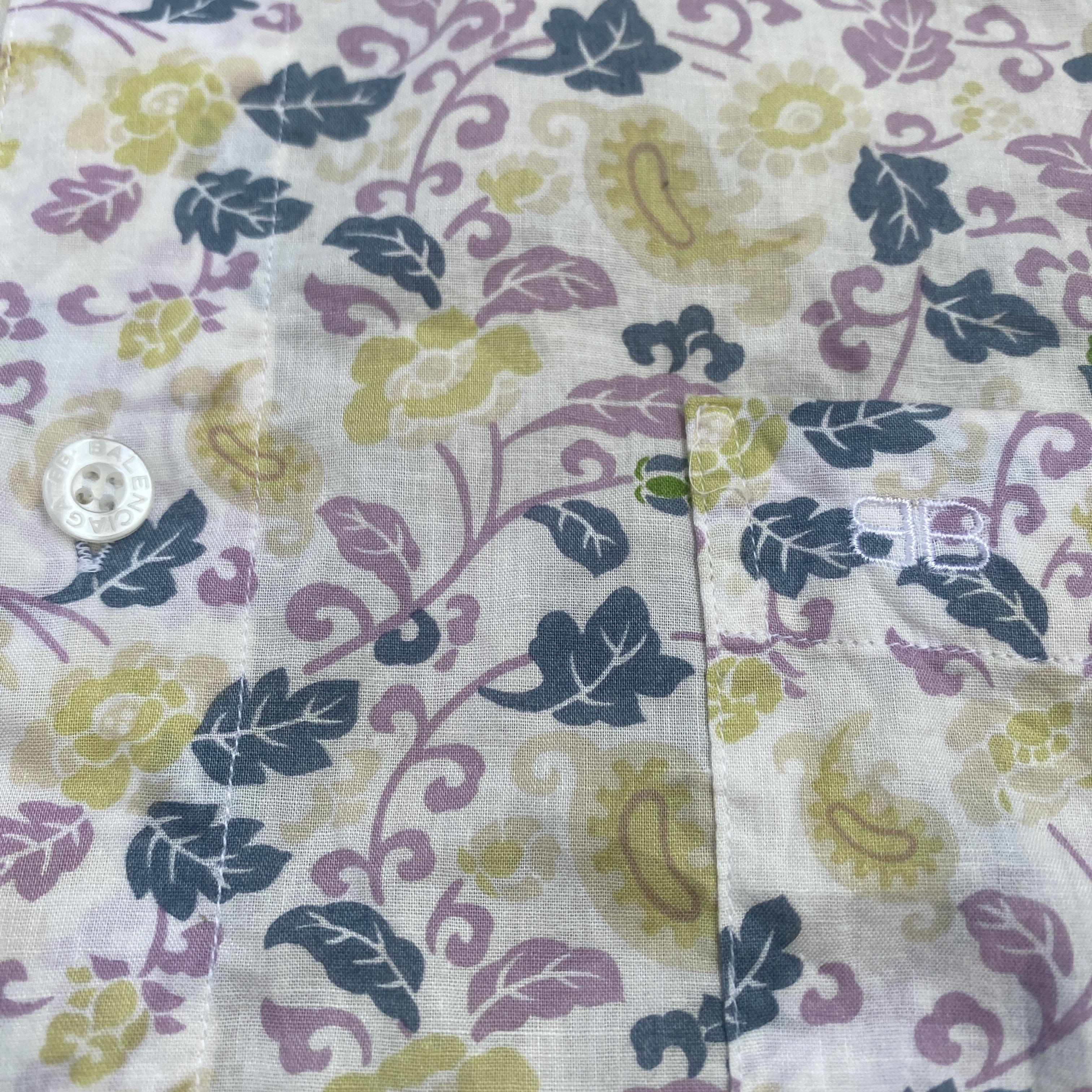 Balenciaga × Vintage Vintage 90s Balenciaga Floral Shirts Size US XL / EU 56 / 4 - 3 Thumbnail