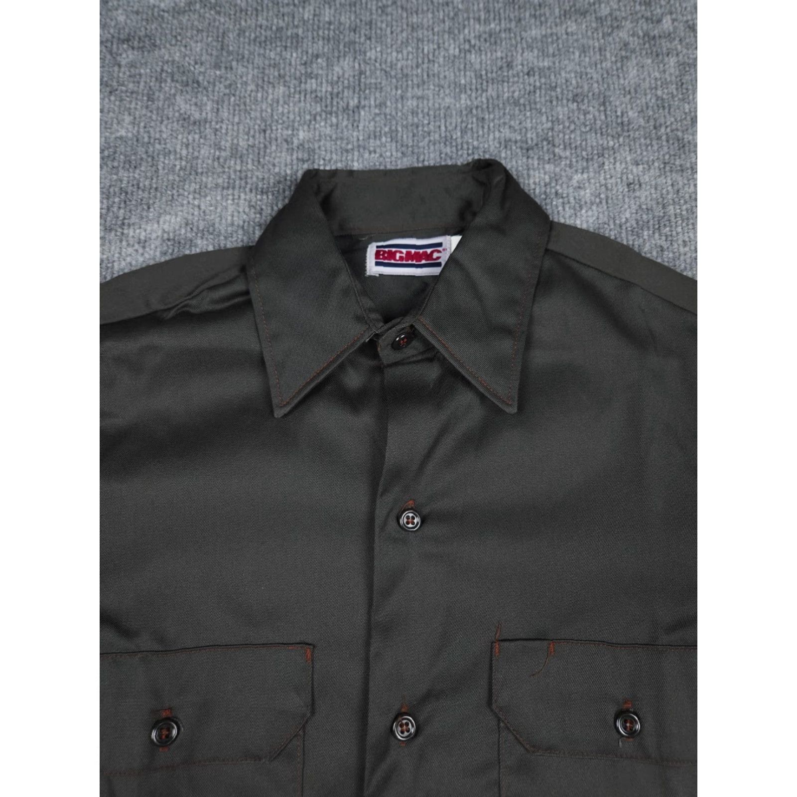Vintage VINTAGE Big Mac Shirt Mens 14-14.5 / 32 Gray-Green Long Sleeve Work Shirt NWOT Size US M / EU 48-50 / 2 - 2 Thumbnail