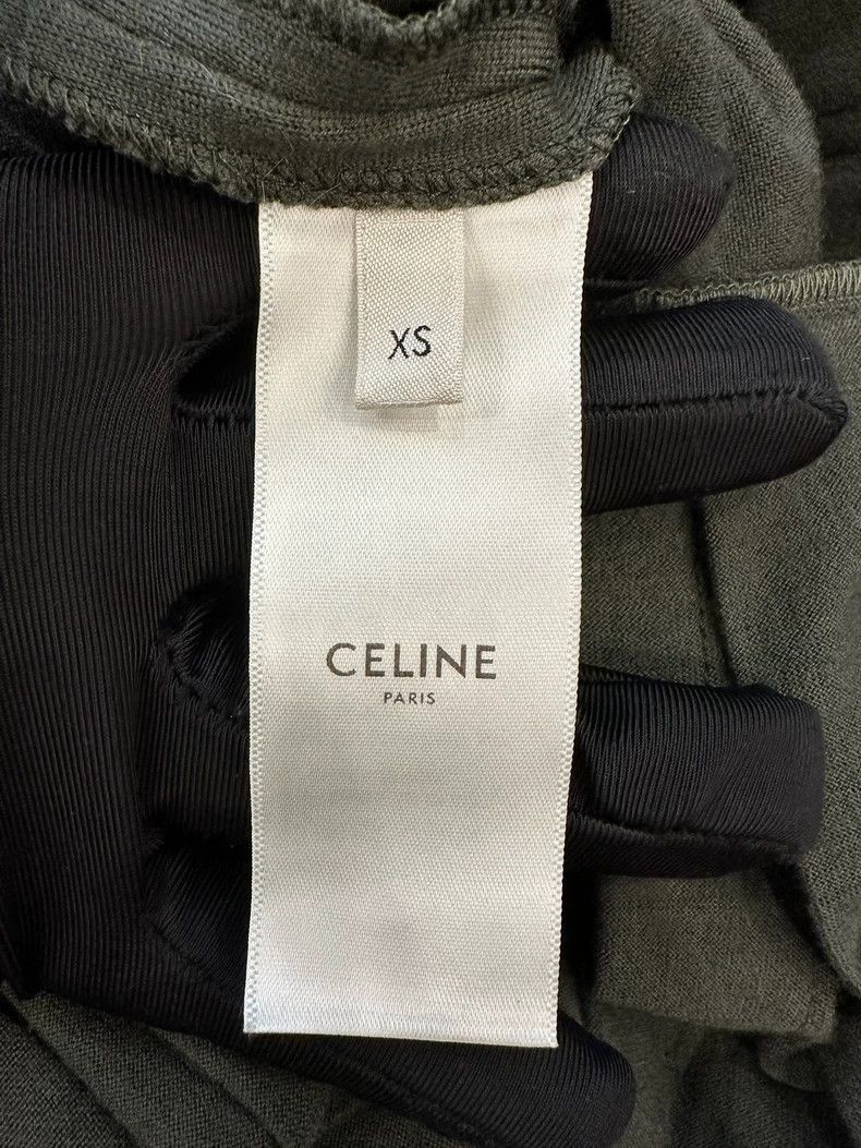 Celine Celine Dark Green Wool Dress for Women Size 41" - 5 Thumbnail