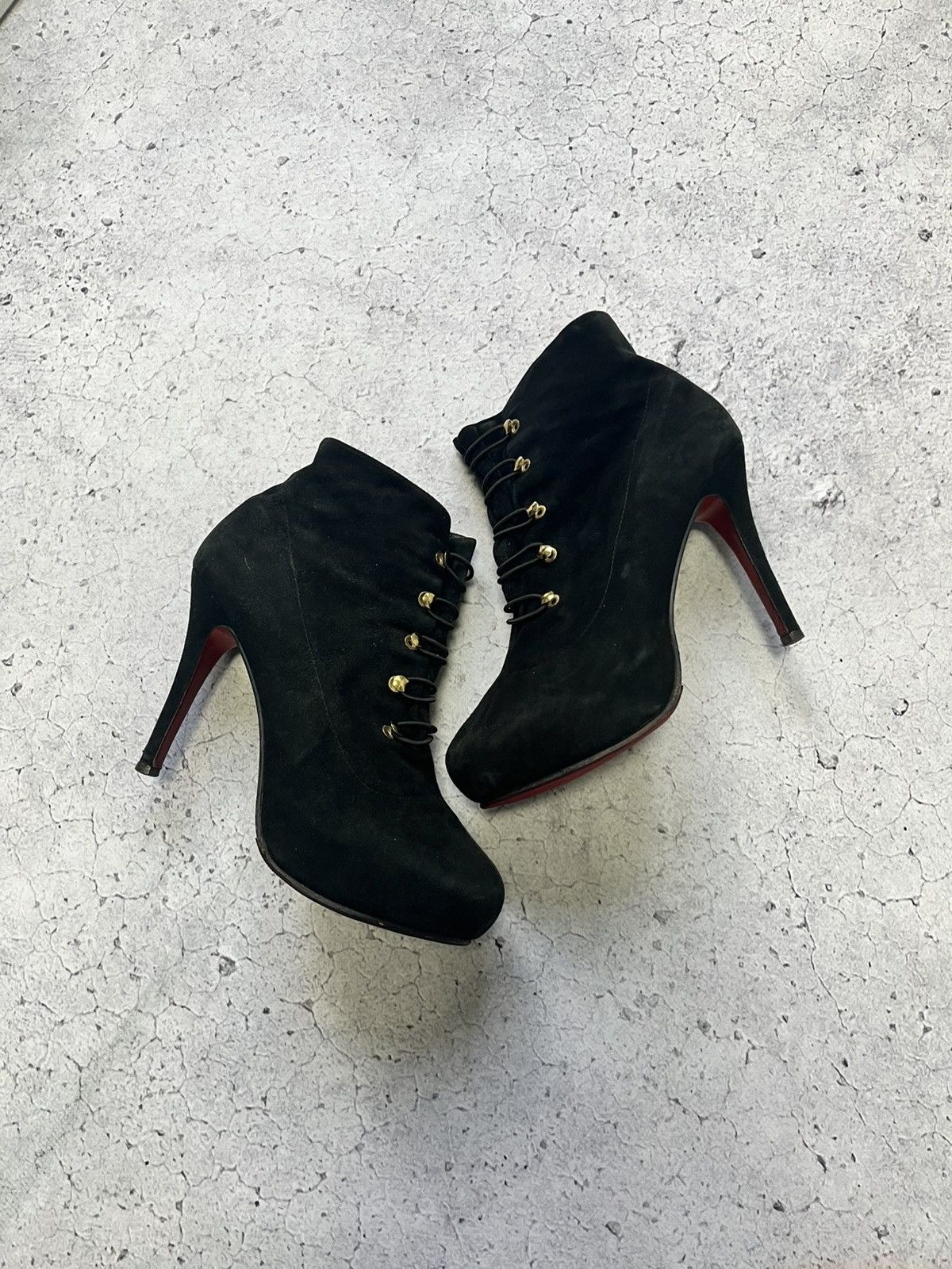 Christian Louboutin Fifre Corset Ankle Boots
