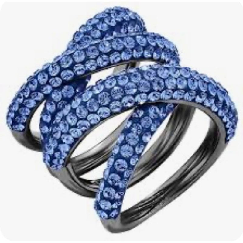 Swarovski Swarovski Atelier Tigris Blue Ruthenium plated Size 52 USA/6 Size ONE SIZE - 6 Thumbnail
