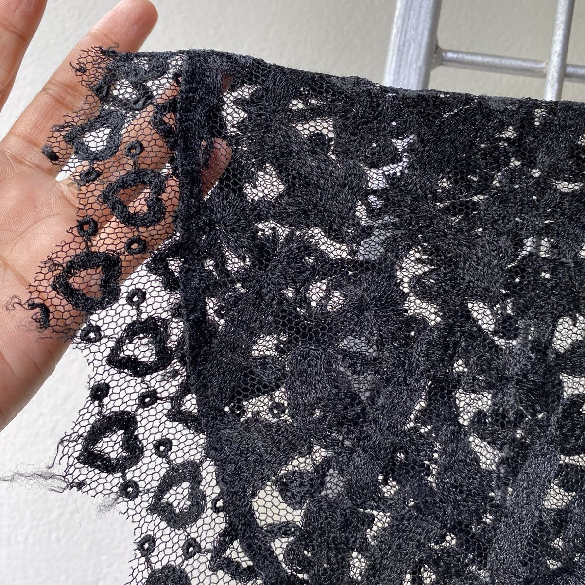 Tsumori Chisato Tsumori Chisato Black Tee with Sheer Lace Sleeves Size XS / US 0-2 / IT 36-38 - 3 Thumbnail
