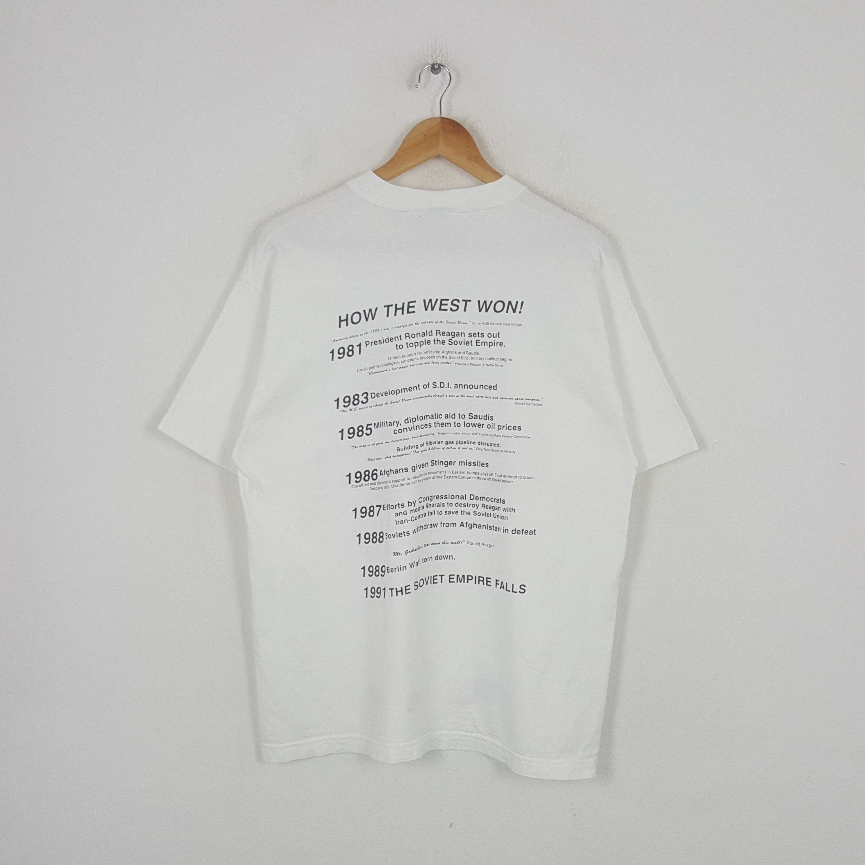 President's Vintage 90's Ronald Reagan US President Tshirt RR28 Size US L / EU 52-54 / 3 - 3 Thumbnail