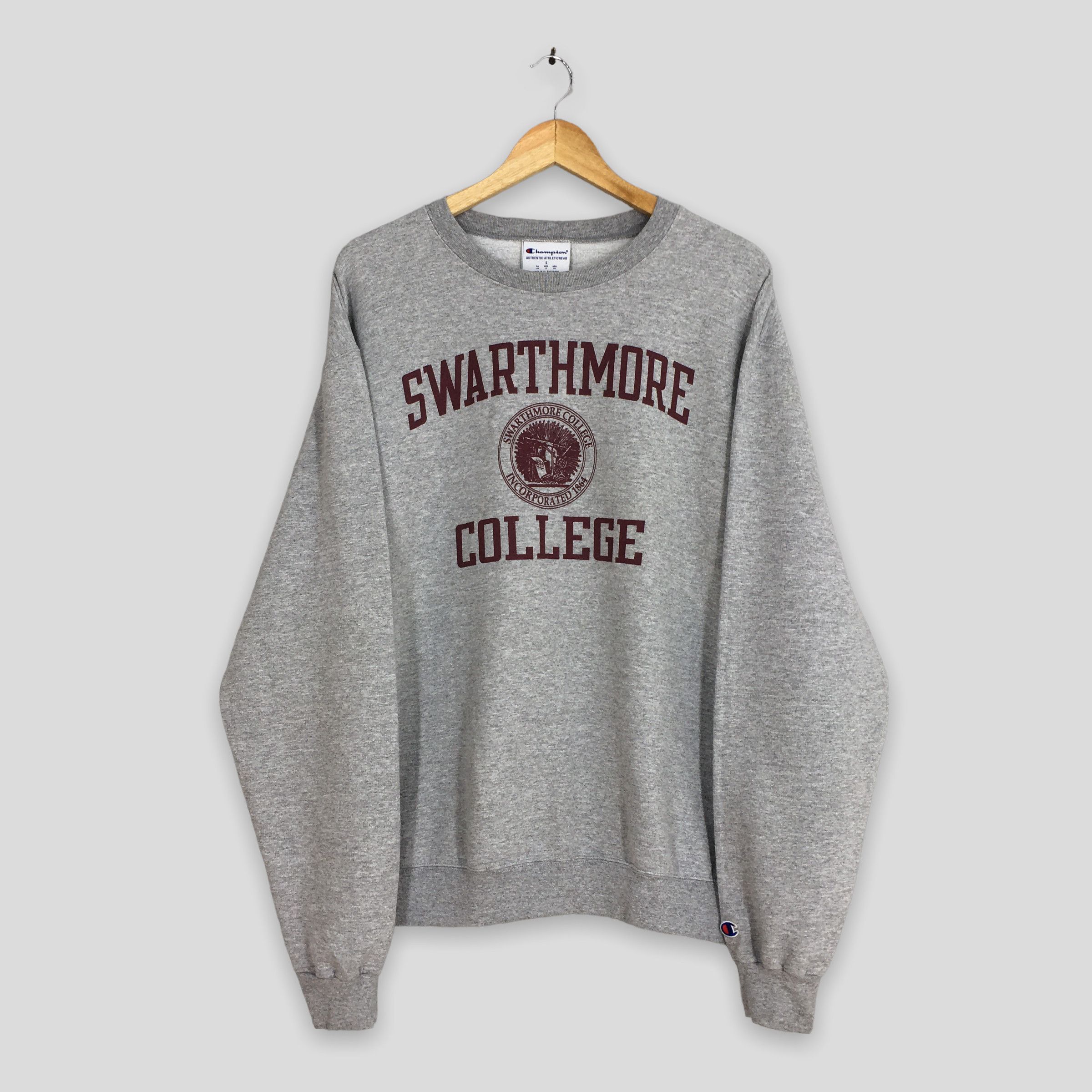 Champion × Vintage Vintage 90s Swathmore College Sweatshirt Large Size US L / EU 52-54 / 3 - 1 Thumbnail