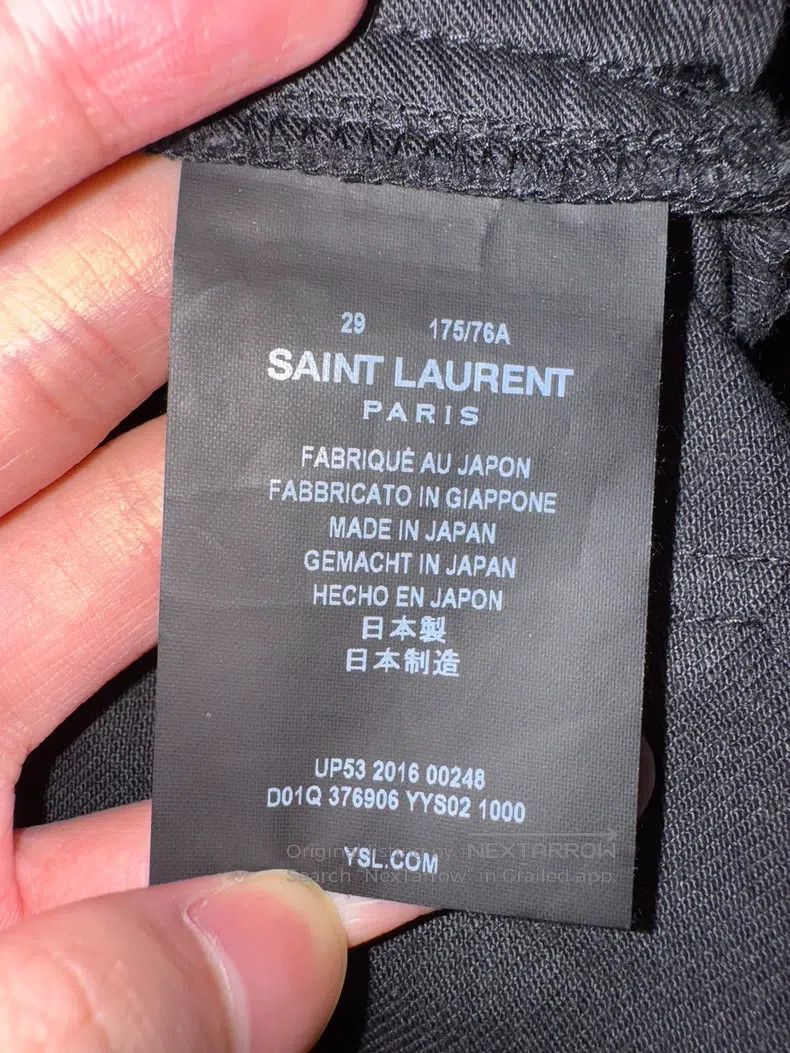 Saint Laurent Paris Saint Laurent Paris Stretch Black Basic Denim Jeans Size US 29 - 7 Thumbnail