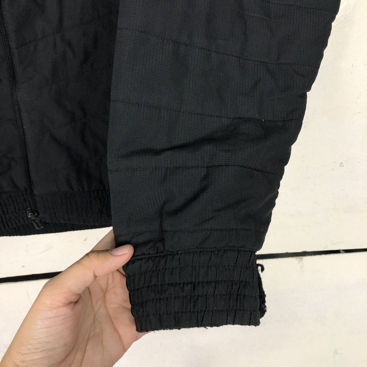 Adidas 🔥VINTAGE BOMBER JACKET ADIDAS ALL BLACK BIG LOGO Size US L / EU 52-54 / 3 - 17 Thumbnail