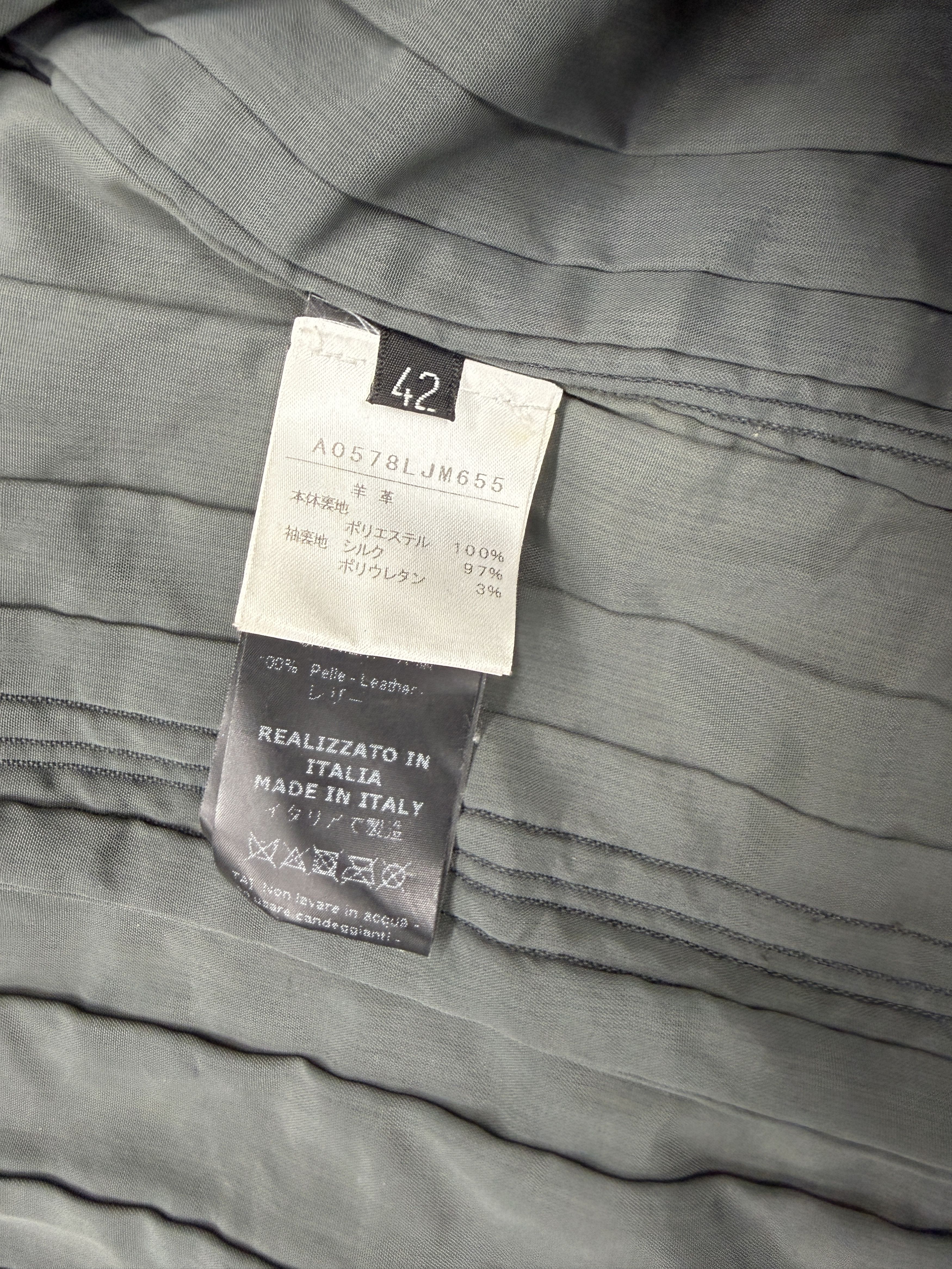Giorgio Brato Giorgio Brato High-Neck Hooded Lamb Leather Jacket Size US XS / EU 42 / 0 - 6 Thumbnail
