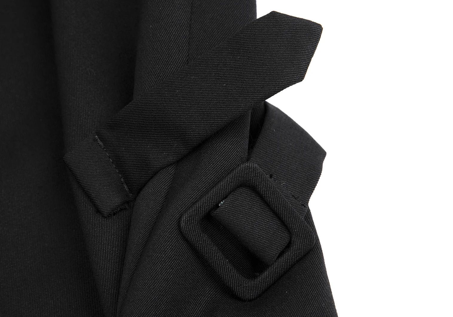 Yohji Yamamoto Yohji Yamamoto Wool Gabardine Side-Belt Jacket Size US S / EU 44-46 / 1 - 9 Thumbnail