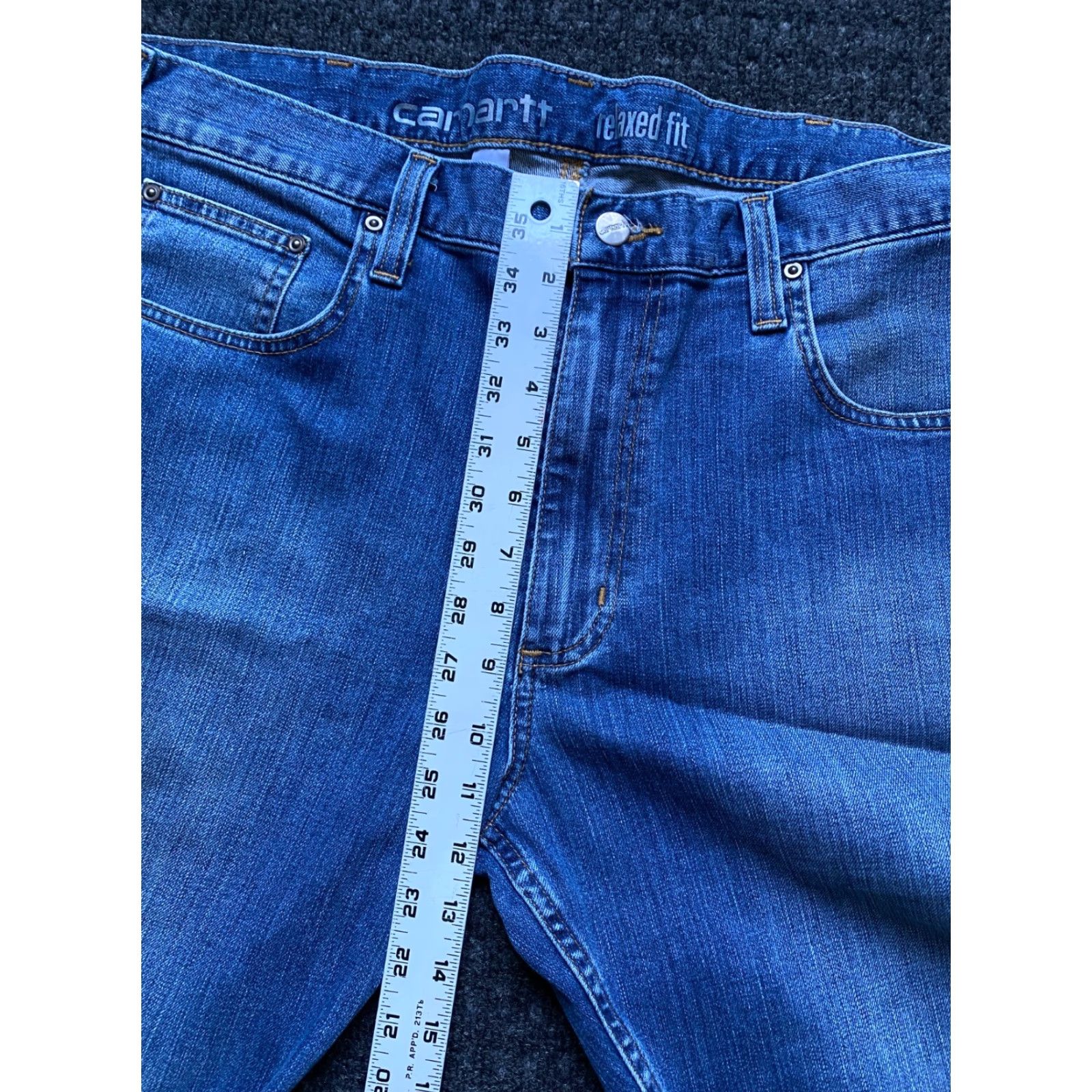 Carhartt Carhartt Jeans Mens Relaxed Fit Denim Size 36 x 32 Irregular Cut Off Hem Size US 36 / EU 52 - 7 Thumbnail