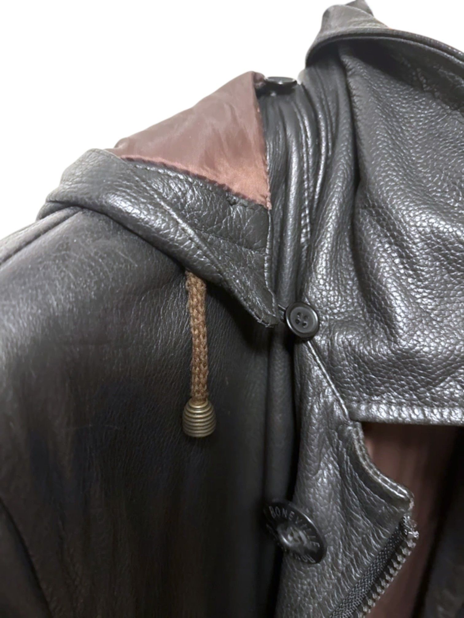 Boneville Massimo Osti Boneville Leather Field Jacket 1990s Size US L / EU 52-54 / 3 - 2 Thumbnail