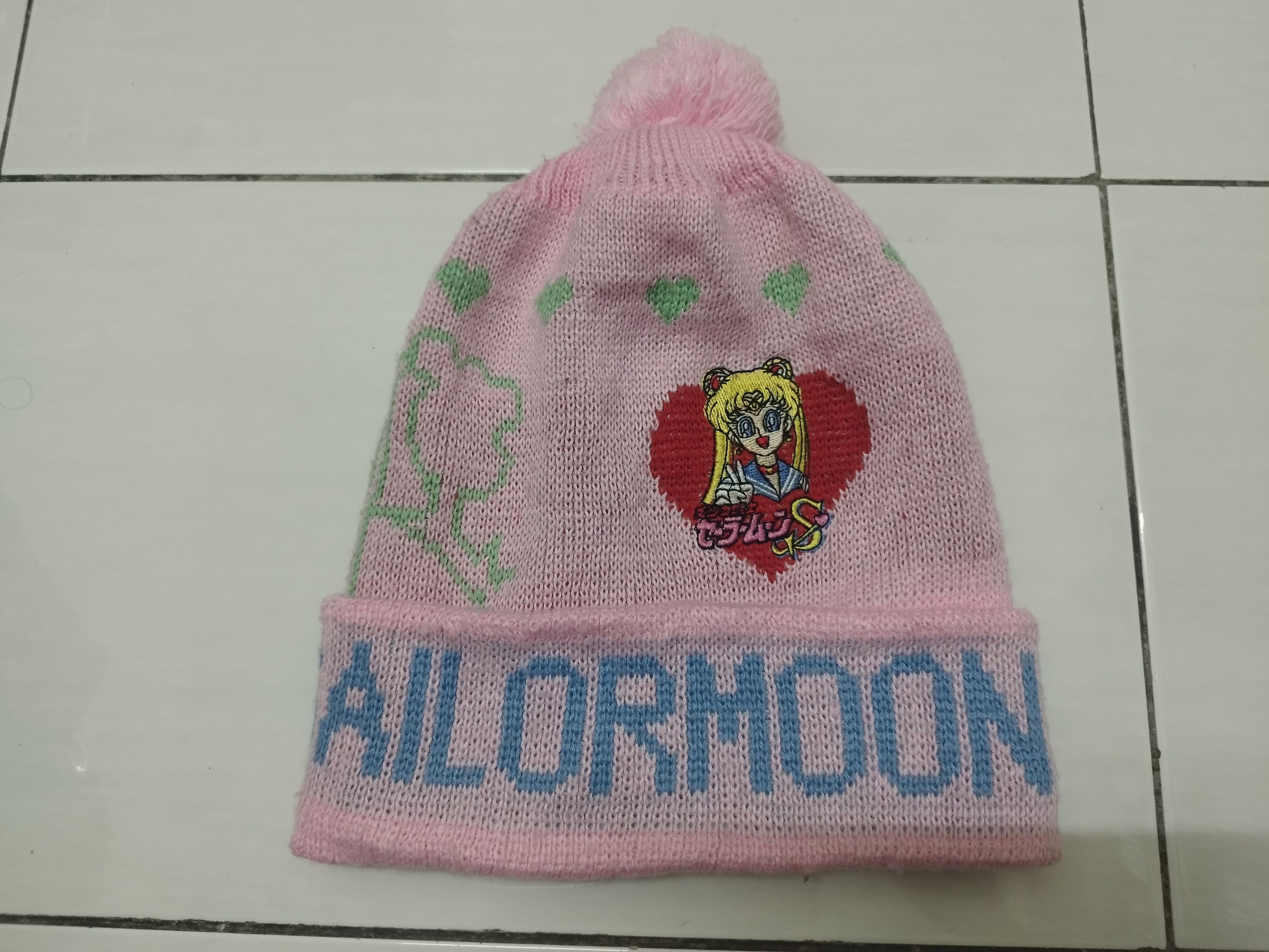 Anime Vintage 90 Sailormoon Pink Beanie Size ONE SIZE - 1 Thumbnail