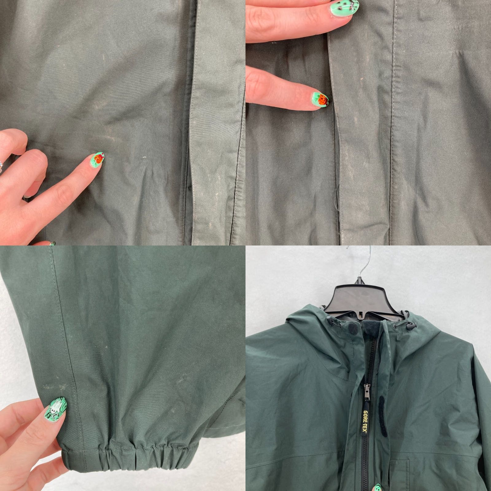 Bass Pro Shops VINTAGE Bass Pro Shops Gore Tex Jacket Mens Medium Green Water Resistant Full Zip Hooded Jacket Size US M / EU 48-50 / 2 - 8 Thumbnail
