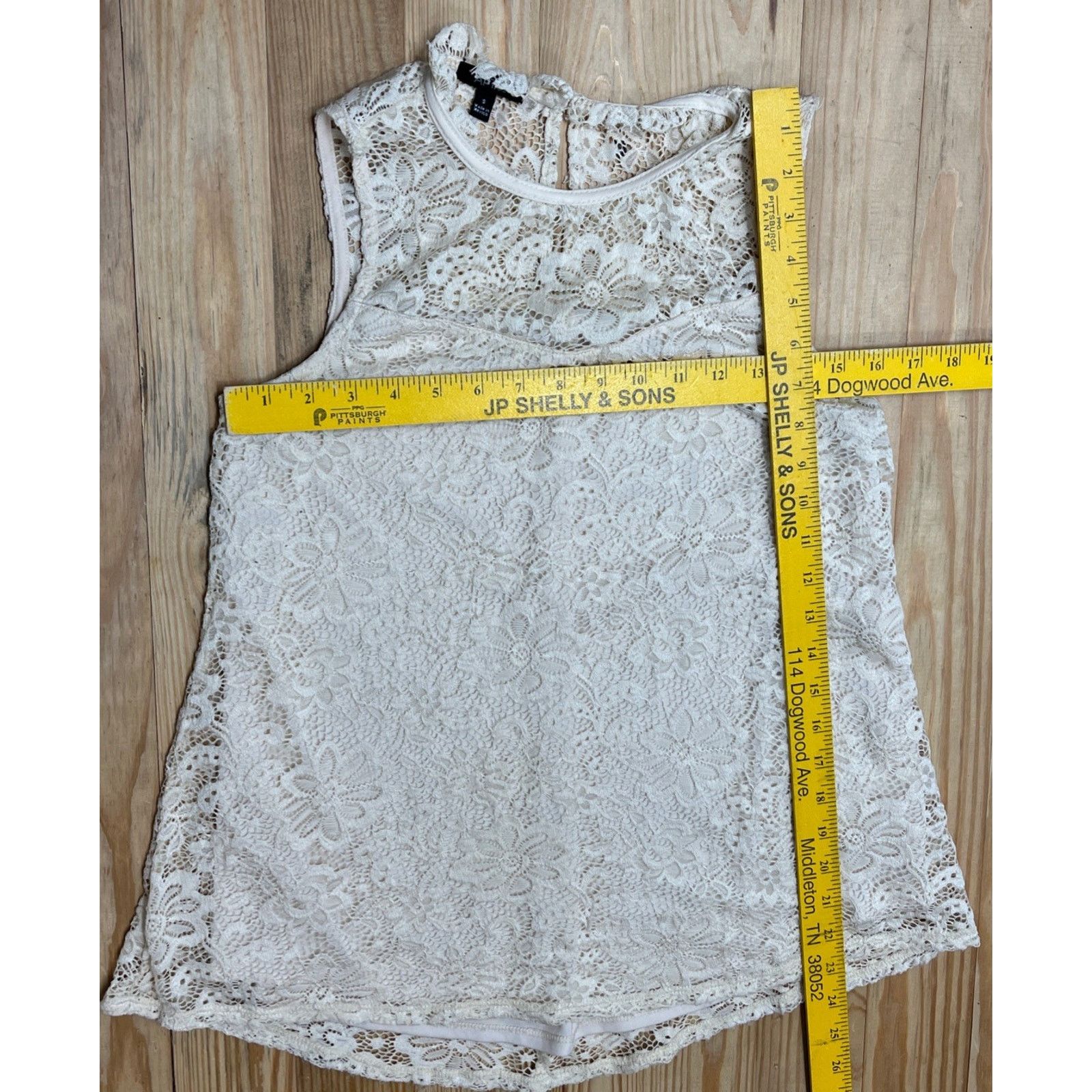 Apt. 9 Apt 9 Size S Womens Cream Color Lined Crotchet Blouse Size S / US 4 / IT 40 - 6 Thumbnail