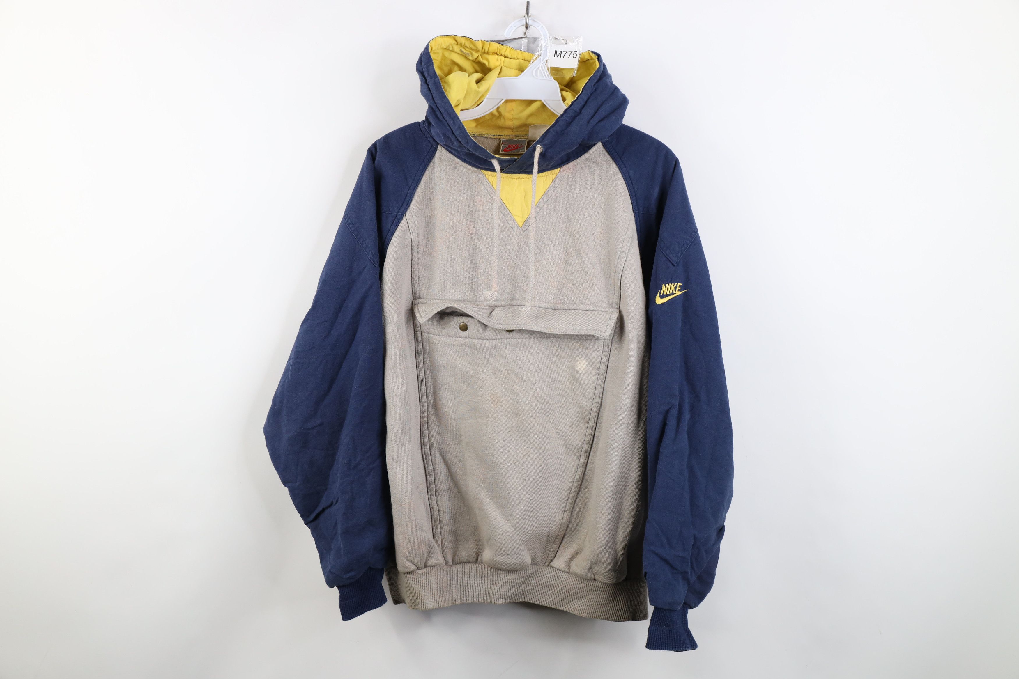 Nike Vintage 80s 90s Nike Boxy Raglan Anorak Hoodie Sweatshirt Size US M / EU 48-50 / 2 - 1 Thumbnail