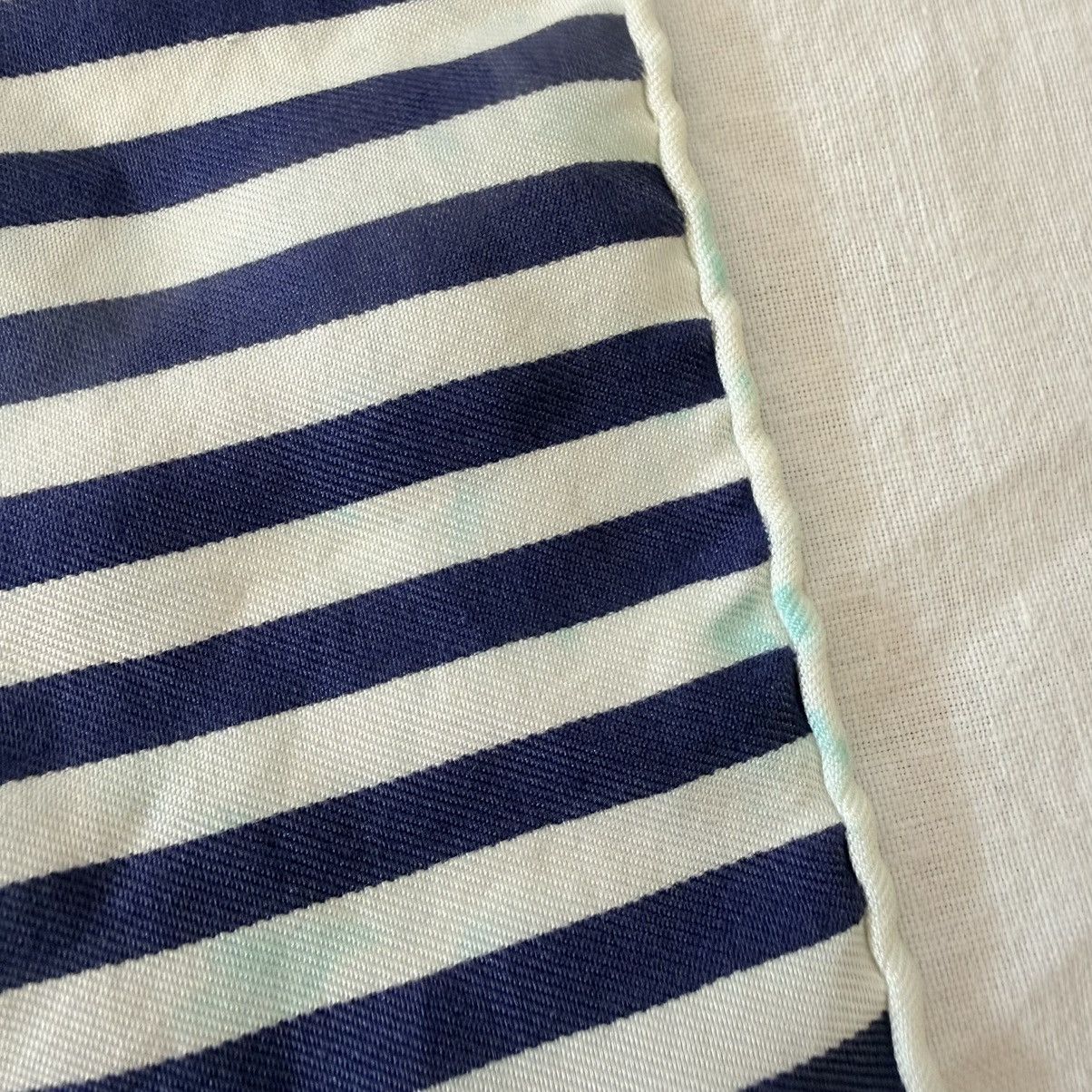 Yves Saint Laurent Vintage YSL Silk Scarf 33x33 Green Blue Check Stripe Size ONE SIZE - 11 Thumbnail