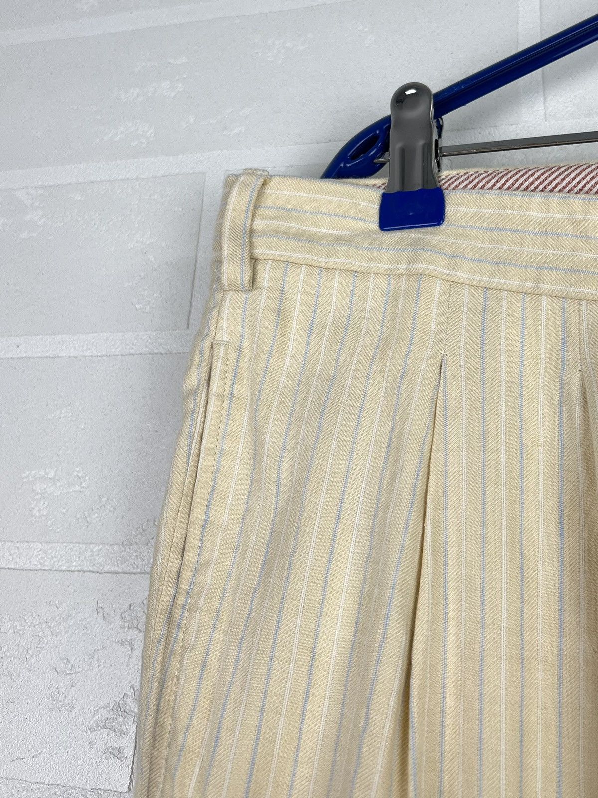 Loro Piana LORO PIANA Pants Chino Trousers Striped Lino Cotton Men's Size US 40 / EU 56 - 7 Thumbnail