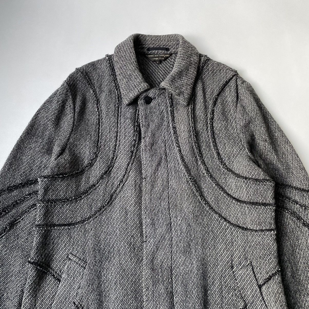 Comme des Garcons A/W 03 Panelled Raw Seam Overcoat Size US L / EU 52-54 / 3 - 2 Thumbnail