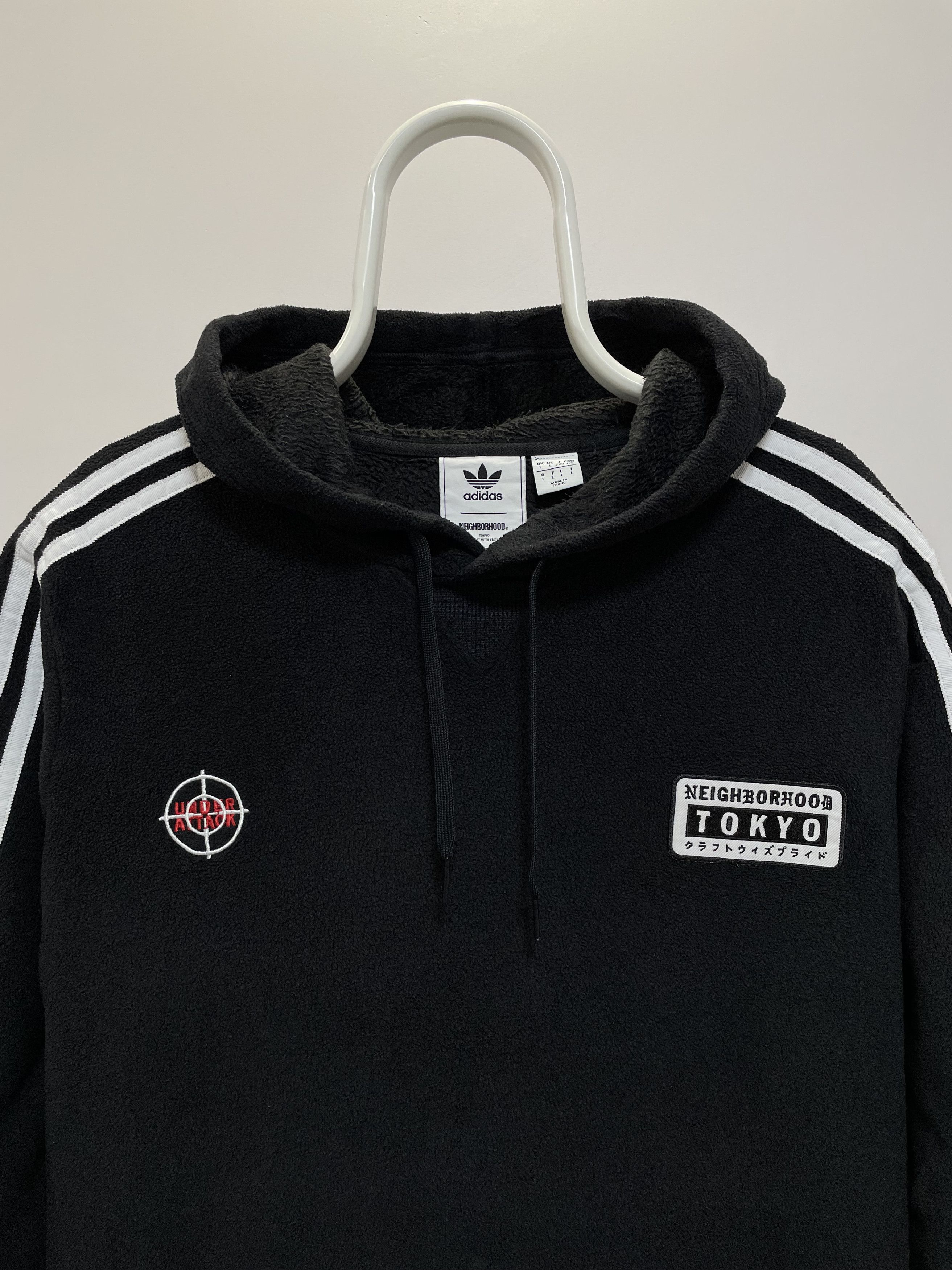 Adidas × Neighborhood Adidas Neighborhood NBHD Hoodie Fleece Tokyo Hoody Big Logo Size US L / EU 52-54 / 3 - 9 Thumbnail