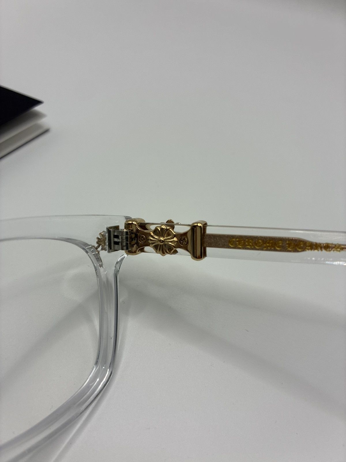 Chrome Hearts Chrome Hearts Cox Ucker Crystal-Gold Glasses Size ONE SIZE - 5 Thumbnail