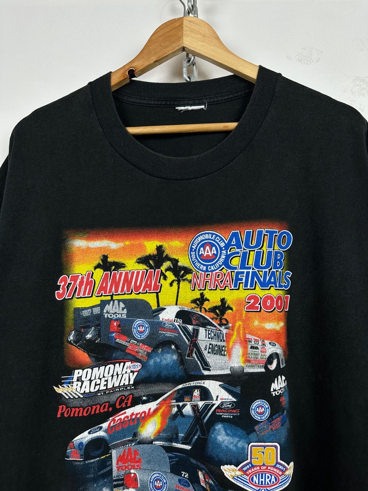 NASCAR 2001 Vintage NHRA Finals 37th Annual Pomona T-Shirt Size US XL / EU 56 / 4 - 7 Thumbnail