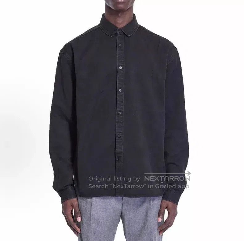 Saint Laurent Paris Saint Laurent Paris Embroidered Logo Washed Dark Grey Deni Size US XS / EU 42 / 0 - 7 Thumbnail