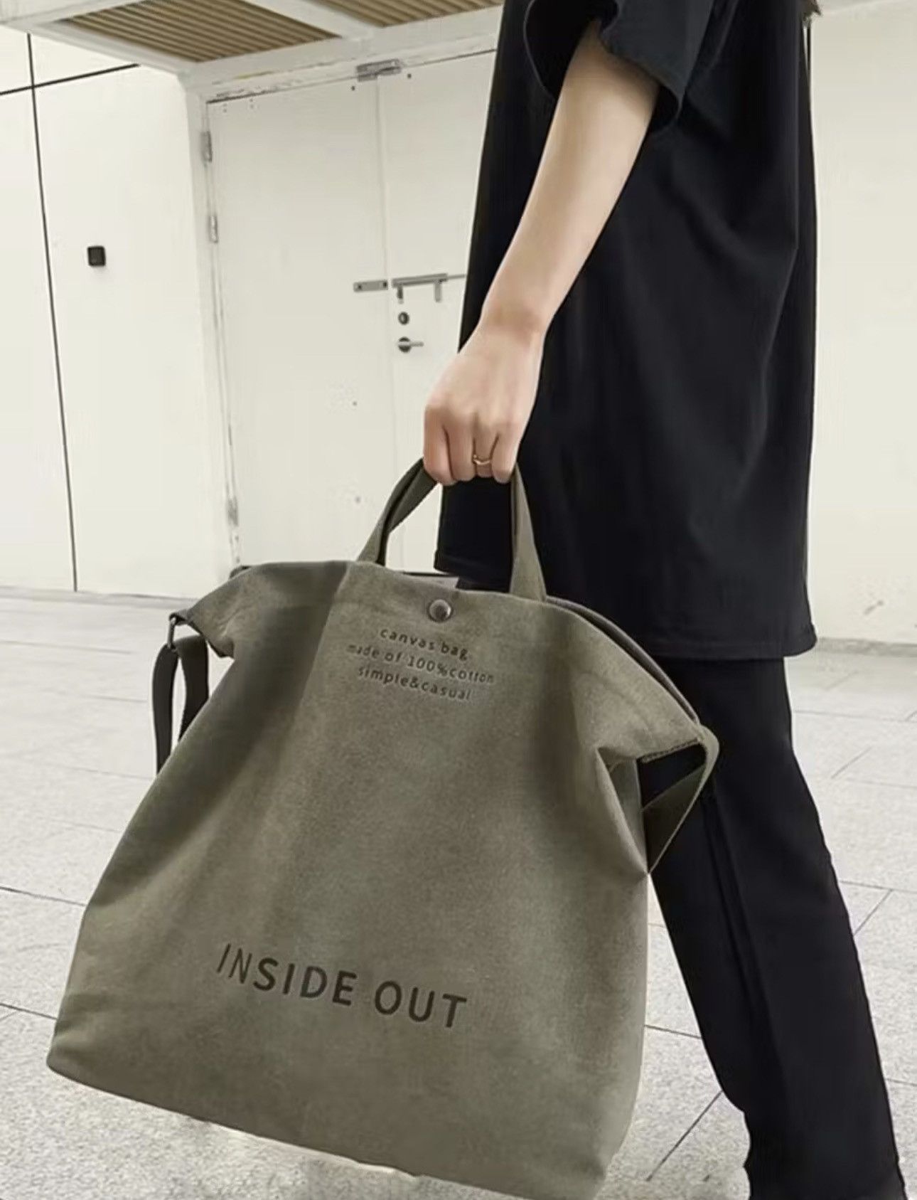 Japanese Brand Tote Bag Vintage Japanese Brand Canvas Shoulder Bag Size ONE SIZE - 3 Thumbnail