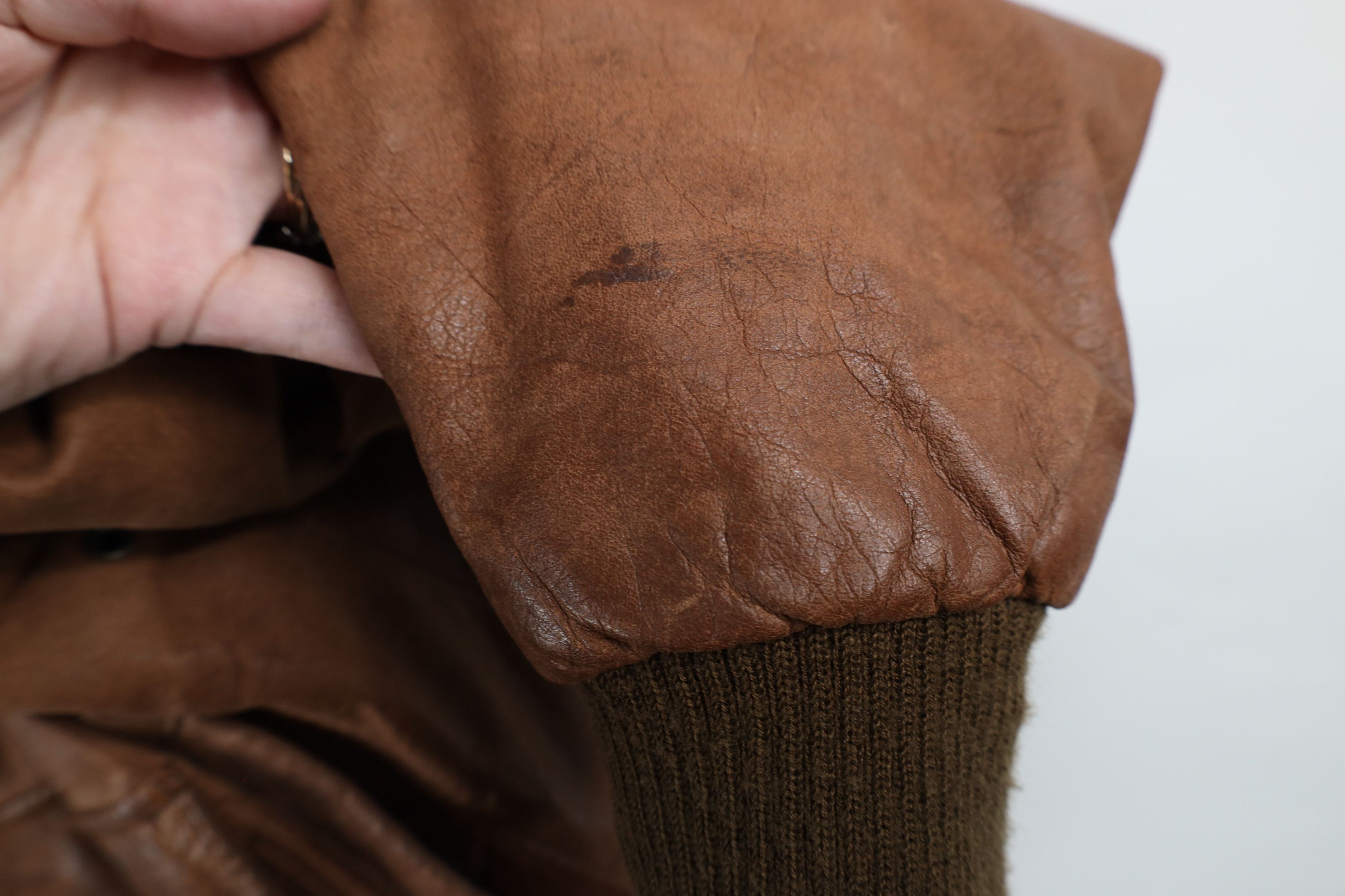 Vintage Vintage 90s Streetwear Leather Flight Bomber Jacket Brown Size US L / EU 52-54 / 3 - 8 Thumbnail