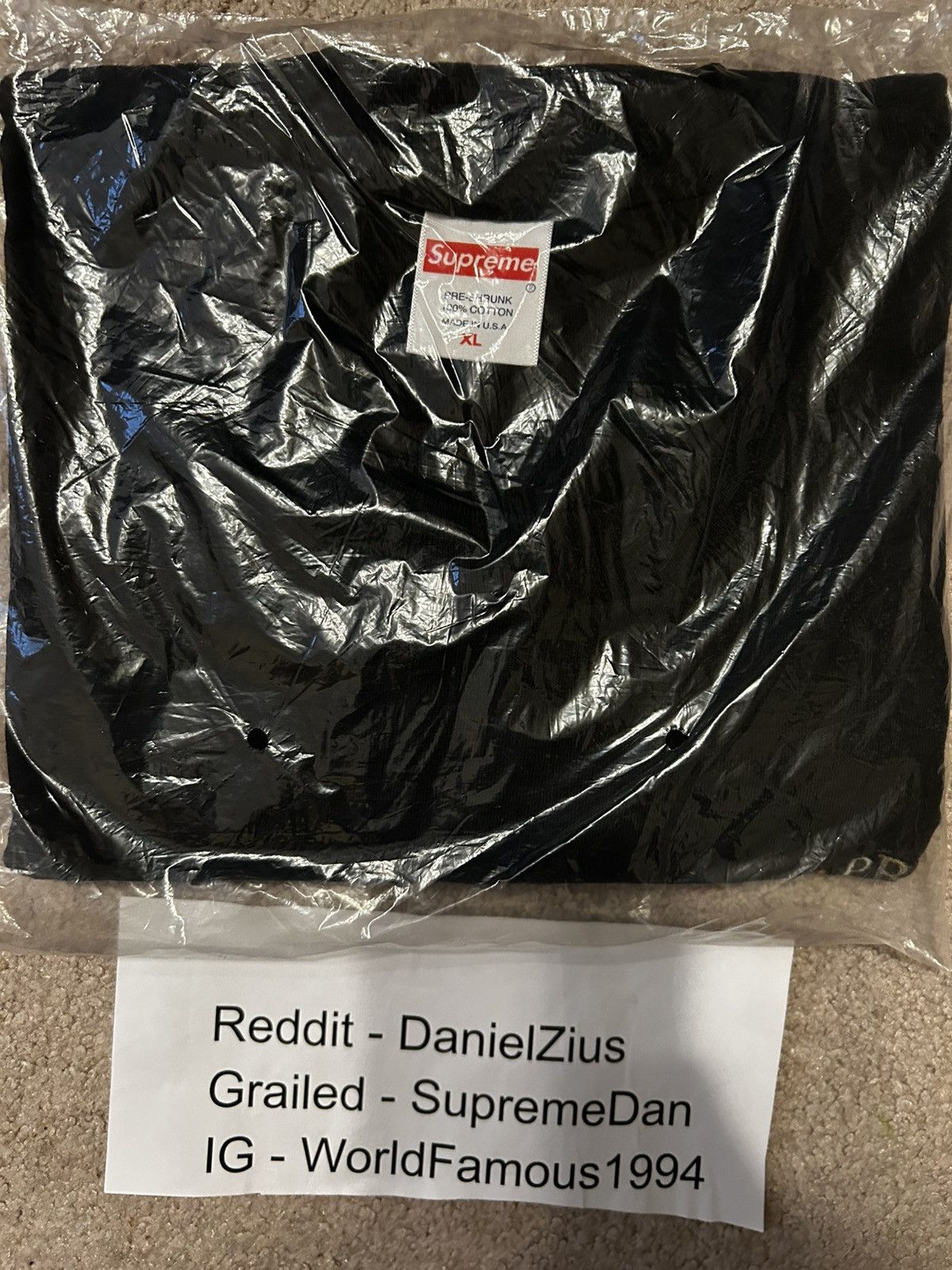 Supreme Supreme Laugh Now Tee 'Black' Size US XL / EU 56 / 4 - 4 Thumbnail