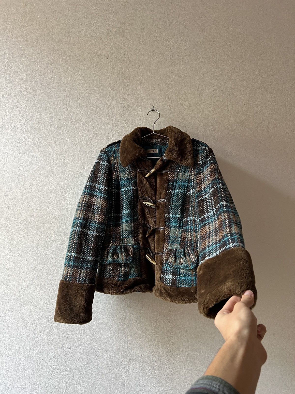 Other Vintage Y2K Knitted Bomber Winter Jacket Size L / US 10 / IT 46 - 2 Thumbnail